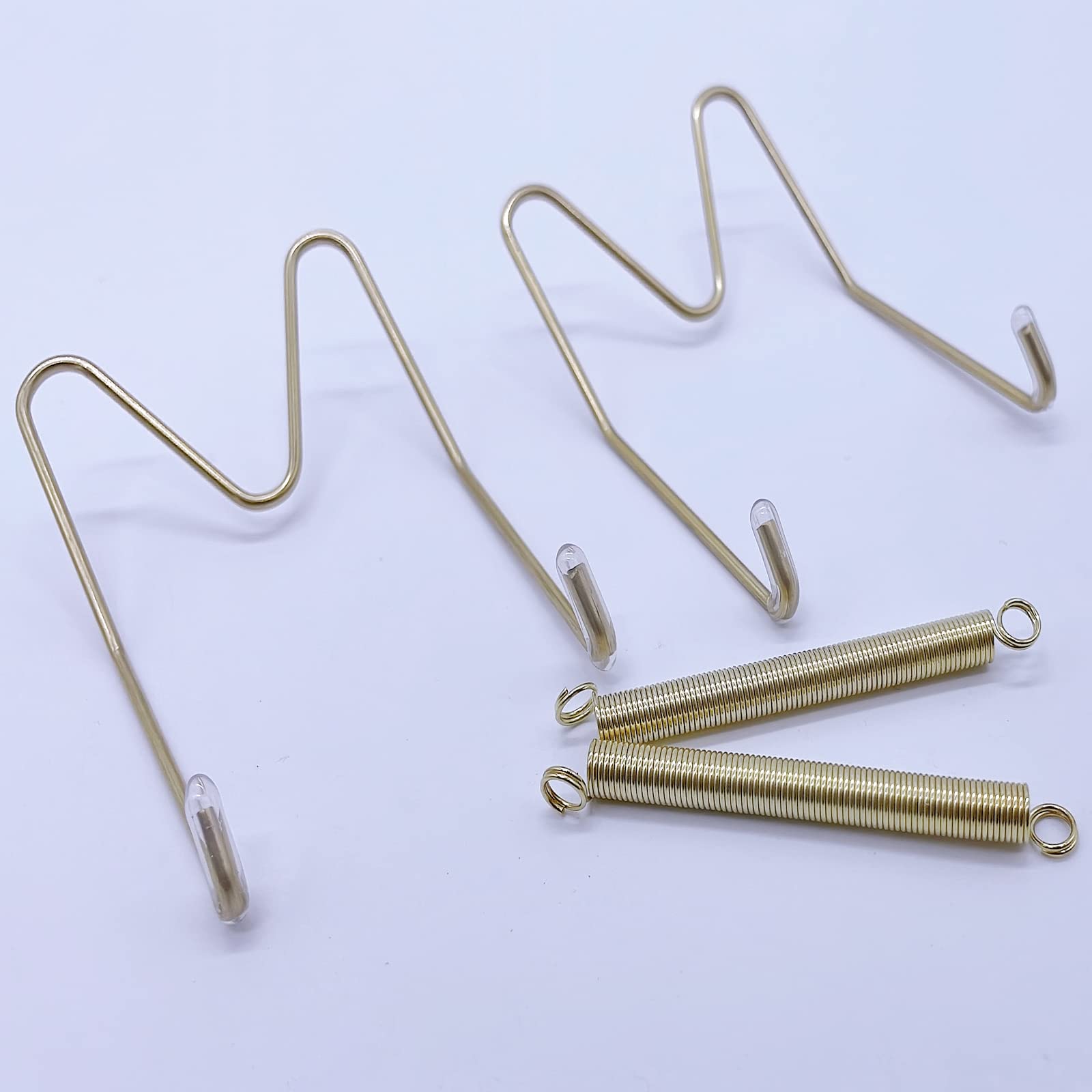 Xinlinke Lot5 8-Inch Medium Invisible Plate Wire Hanger Wall Holders With Protective Rubber Cover For 7.5'' To 9.5'' Decorative