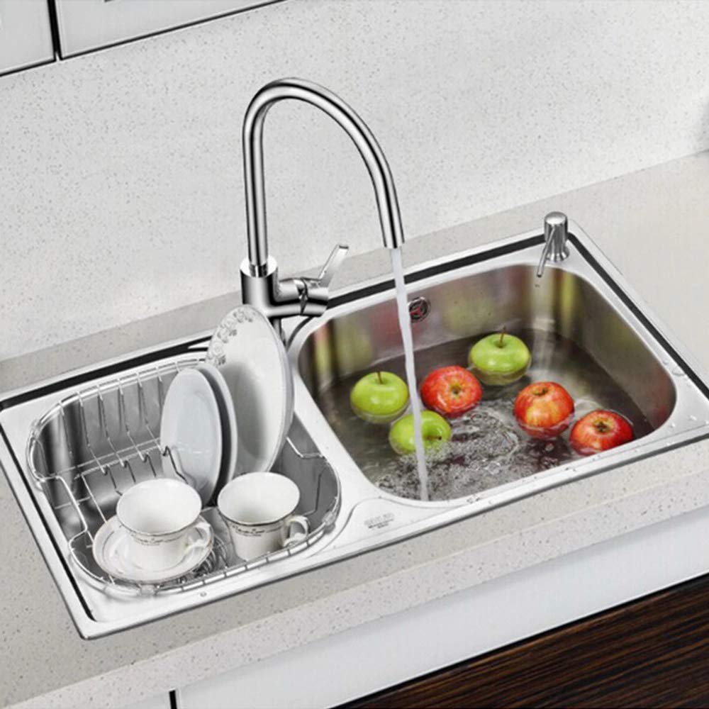 Amicicare Kitchen Sink Soap Dispenser Top Refill Built-In Countertop S.S Steel Dispenser Pump With 360 Degree Rotating Head And