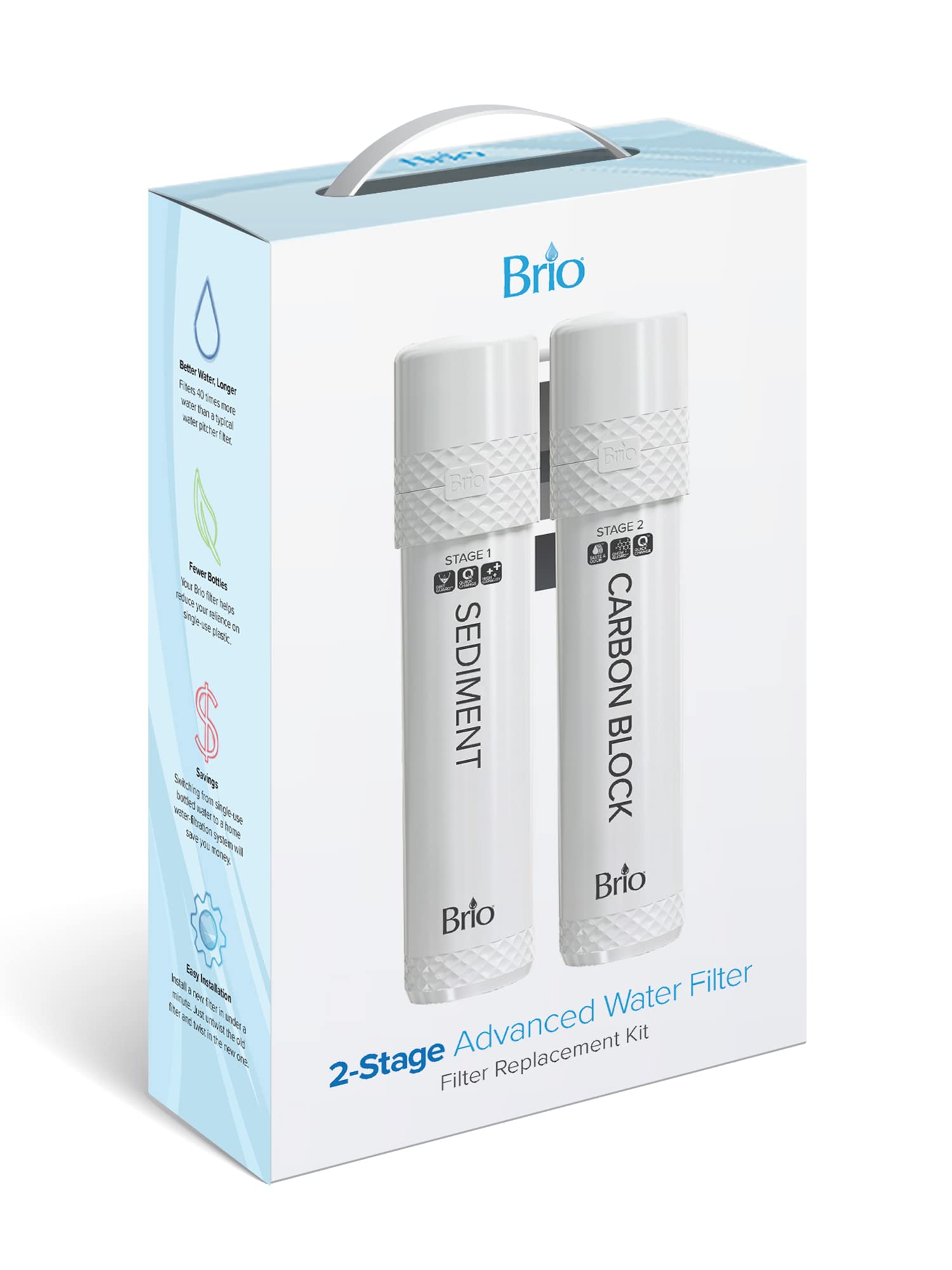 Brio 2 Stage Water Cooler Filter Replacement Kit - For Models With ''Uvf2'' - 1500 Gallons