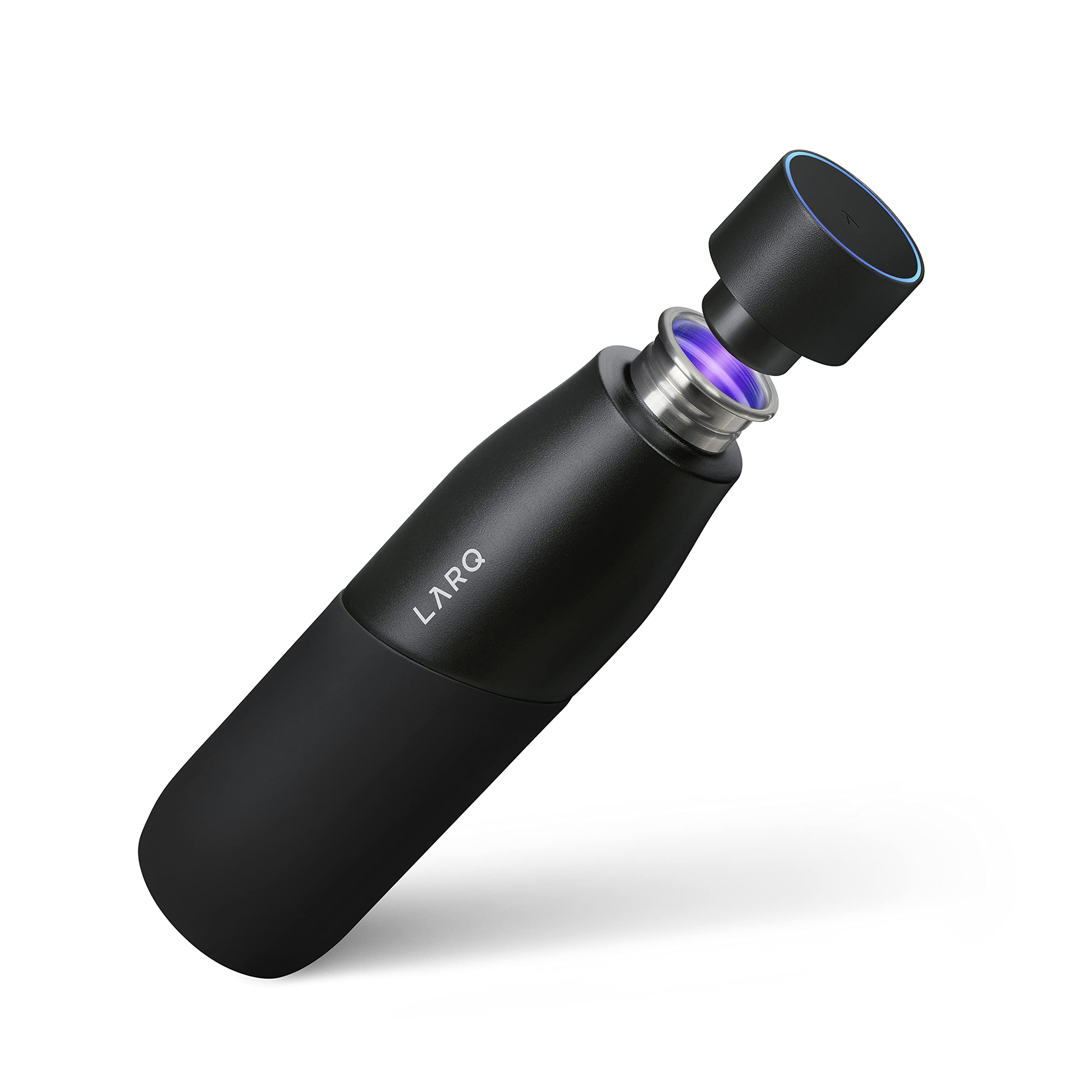 LARQ Bottle Movement PureVis 32 oz- Lightweight Self-Cleaning and Non-Insulated Stainless Steel Water Bottle with UV Water Purif