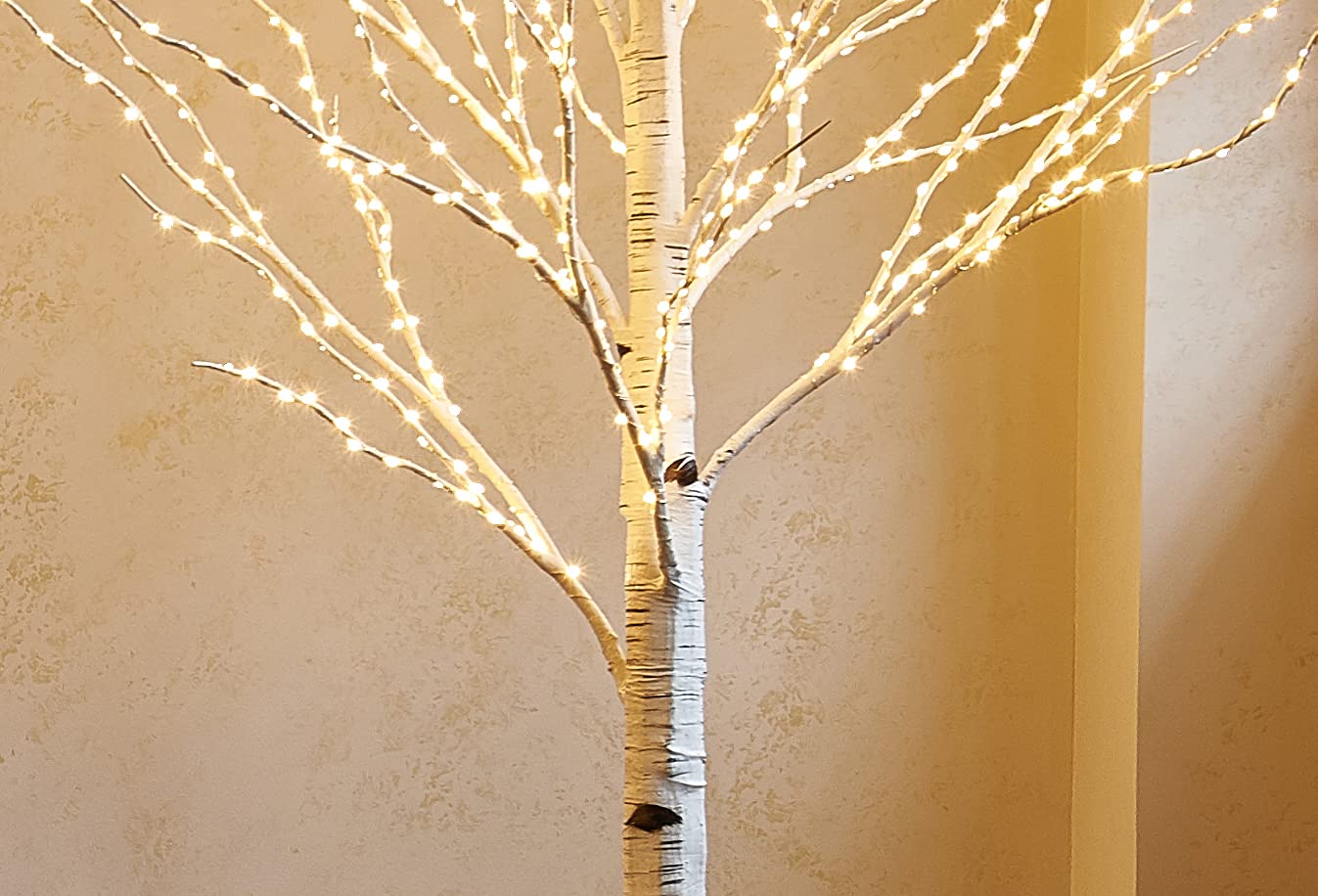 Birchlitland Lighted Birch Tree 6FT 330L Warm White Fairy Lights, White Twig Tree Lights for Indoor Outdoor Home Thanksgiving Ch