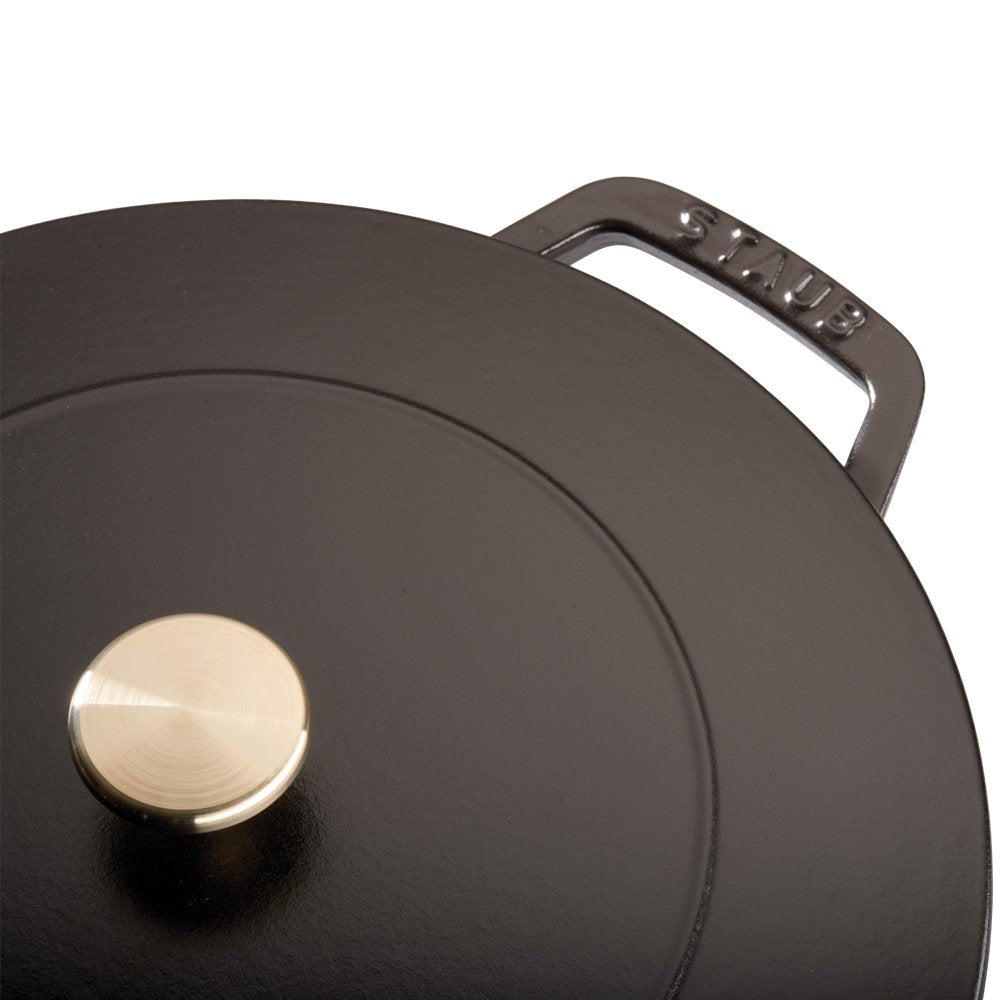 Staub Cast Iron Dutch Oven, 3.75Qt, Serves 3-4, Made In France, Black