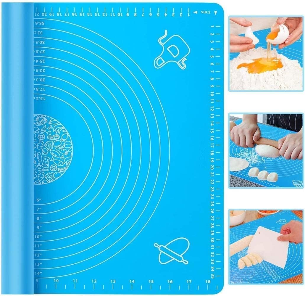 Aadhik Silicone Baking Mat Chapati Atta Kneading Mat Non-Stick Fondant Rolling Mat Stretchable For Kitchen Roti Chapati (Baking