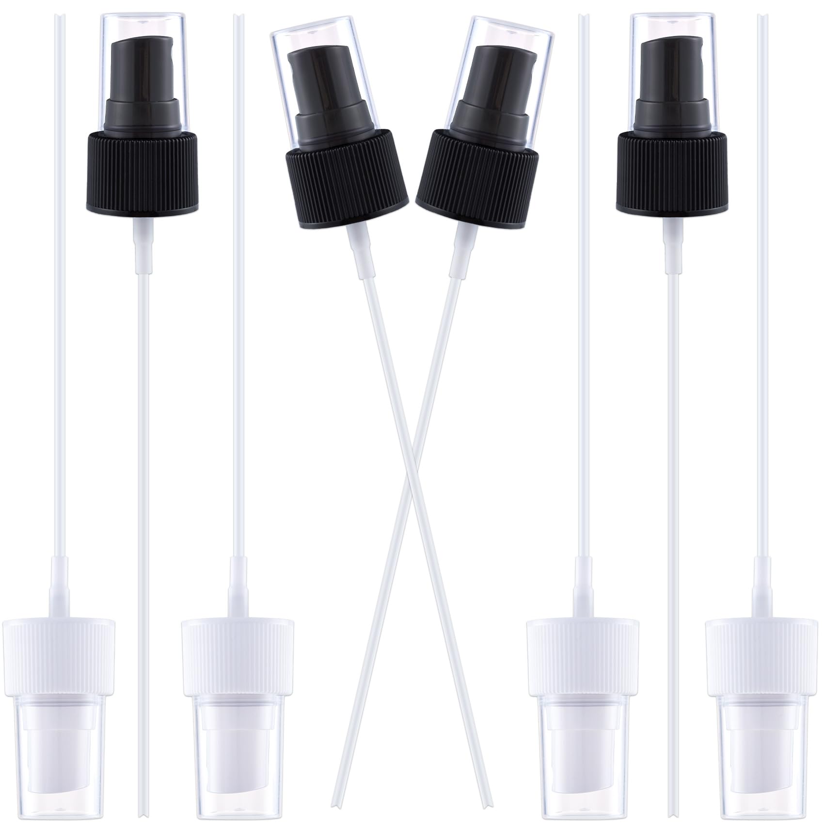 Winsyison 8Pcs Fine Mist Sprayer Caps, Plastic Spray Bottle Nozzle, Nozzle Tops Replacement For Cleaning Solutions- White & Blac