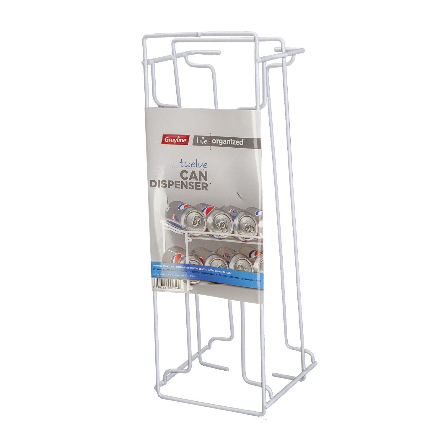 Grayline, White 40259, 12 Can Beverage Dispenser, 16 By 5-5/8 By 4-7/8