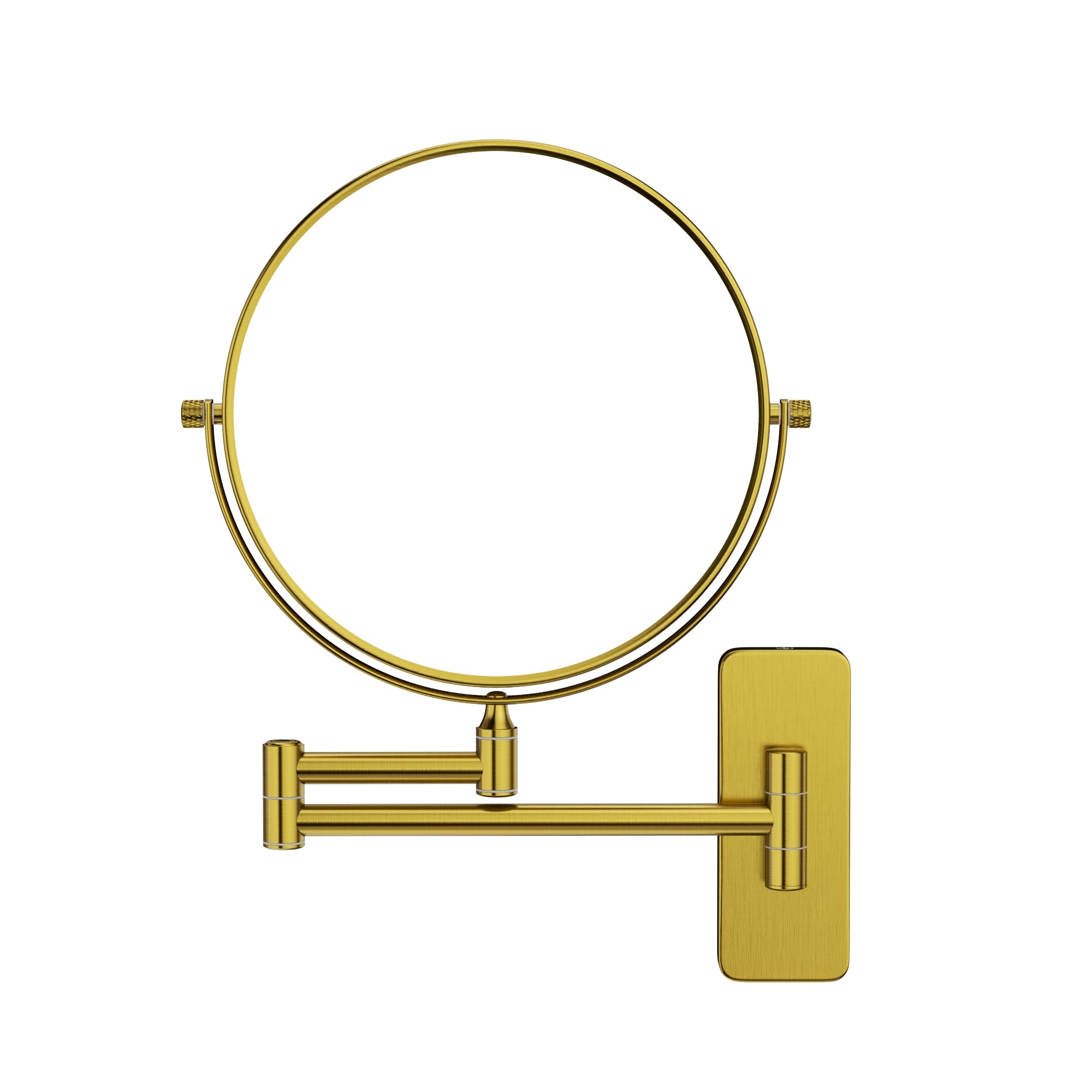 Gurun 8'' Wall Mounted Makeup Mirror With 7X Magnification,Two-Sided Swivel Bathroom Mirror,Brushed Gold Finish M1406Gj(8'',7X)