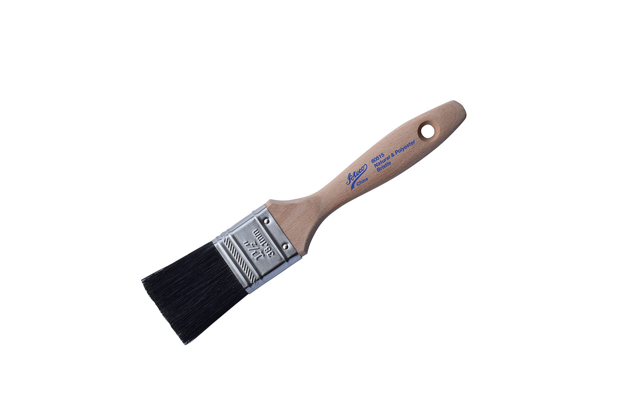 Ateco Pastry Brush, 1.5-Inch Wide Head With Black Boar Bristles, Stainless Steel Ferrule & Wood Handle