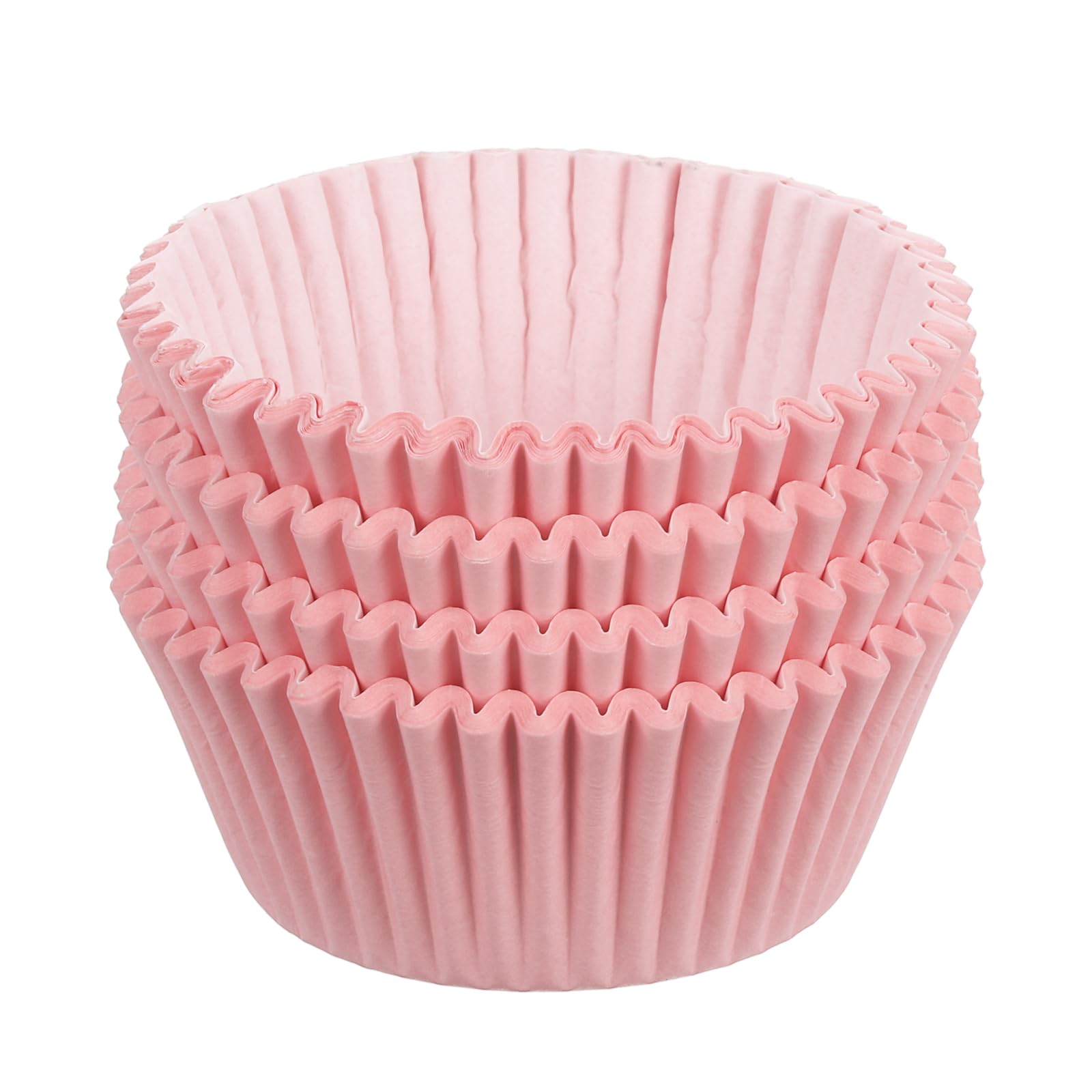 Uxcell 100 Pcs Cupcake Liners, Muffins Paper Baking Cups Wrappers Standard Greaseproof For Baking Cupcake Wrapper, Pink