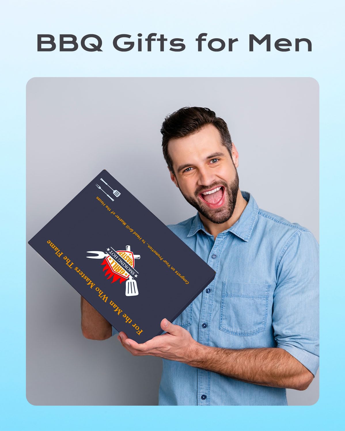 Giftaroo Smoker Accessories BBQ Blanket & Tray Grill Master Gifts for Husband, Unique Christmas & Birthday Outdoor Barbecue Acce