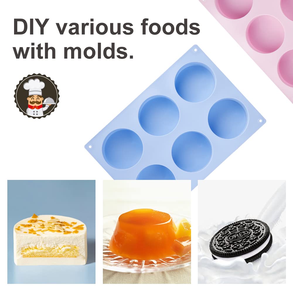 La Chat 4 Pcs Candy Molds, Silicone Oreo Cookie Chocolate Molds For Candy, Cookies, Oreos, Mini Soap, Cupcake, Pudding, Jello, M