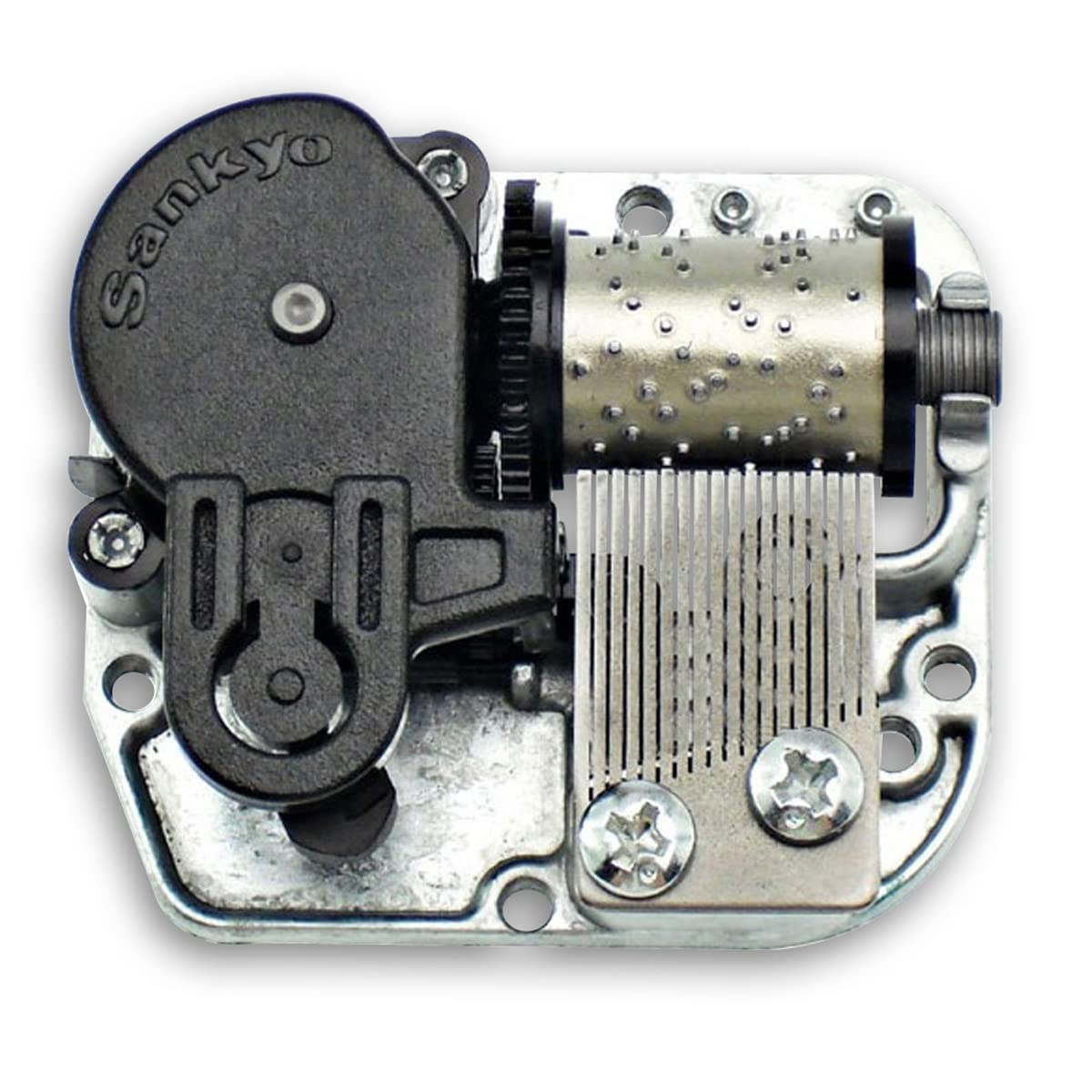 BinkeGG Music Box Spare Part Grey Wind Up Sankyo Musical Movement for DIY Music Boxes (60 Tunes Option) (La Vie En Rose)
