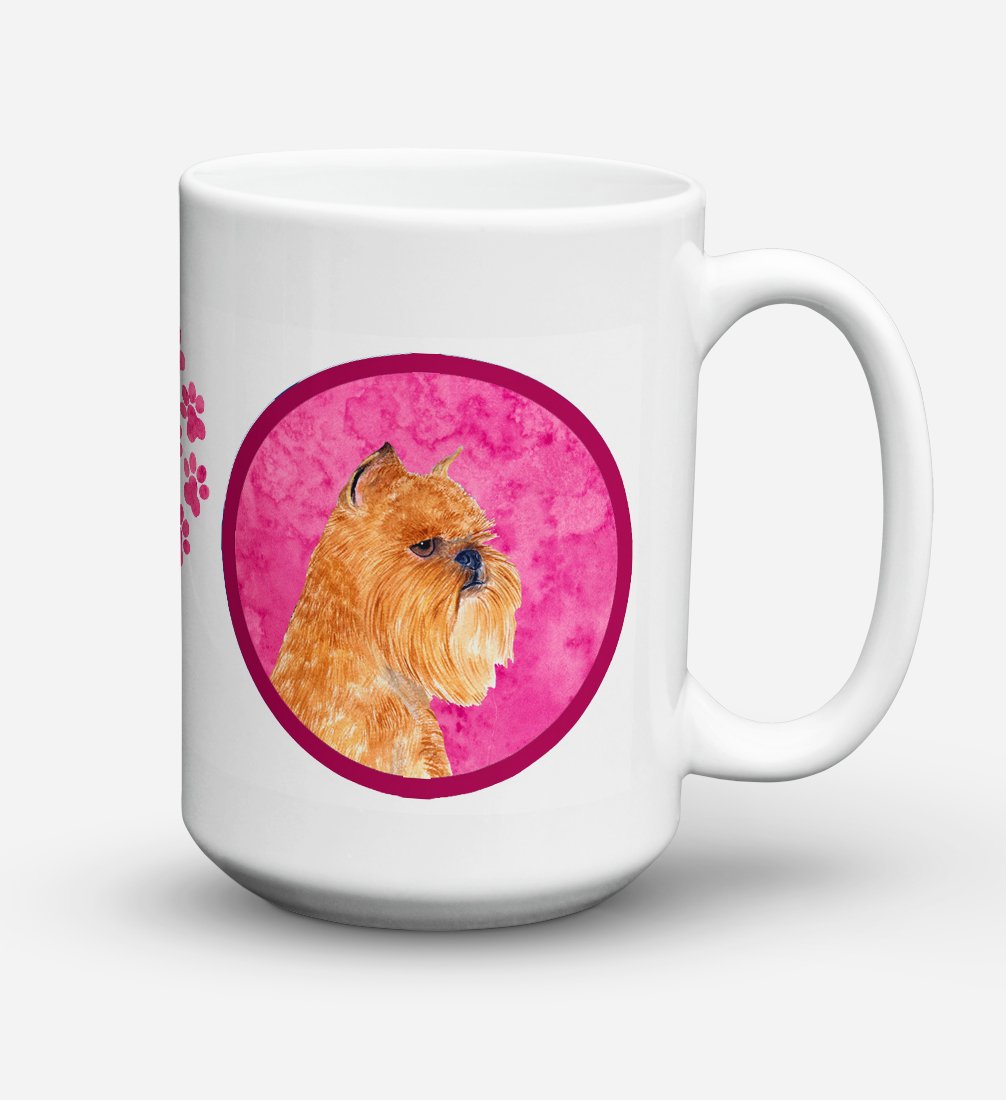 'Caroline's Treasures SS4770-PK-CM15 Brussels Griffon Microwavable Ceramic Coffee Mug, 15 oz, Multicolor''