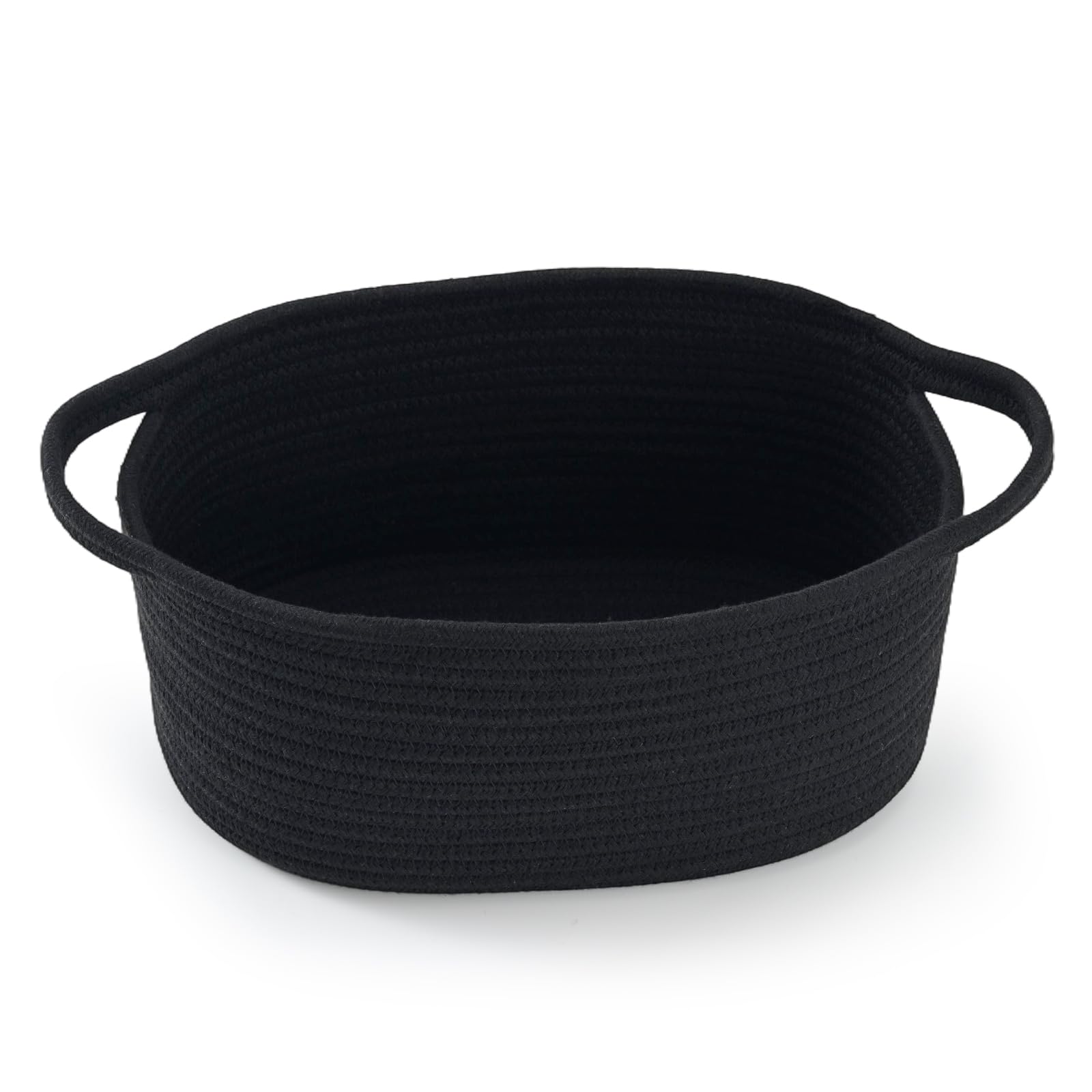 Happyiren Cute Woven Gift Basket for Christmas Thanksgiving, Black Empty Basket for Birthday, Mens Gifts, Decorative Storage Org