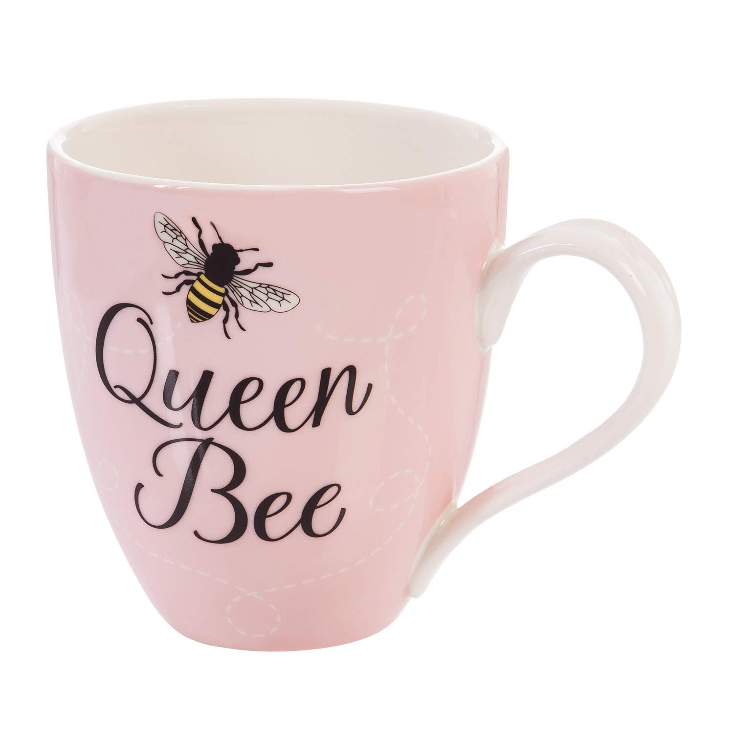 Cypress Home Queen Bee Mini Bee Mommy And Me Ceramic Cups | Gift Set Of 2 | Maternity Mothers Day Gift | Ceramic Coffee Hot Choc