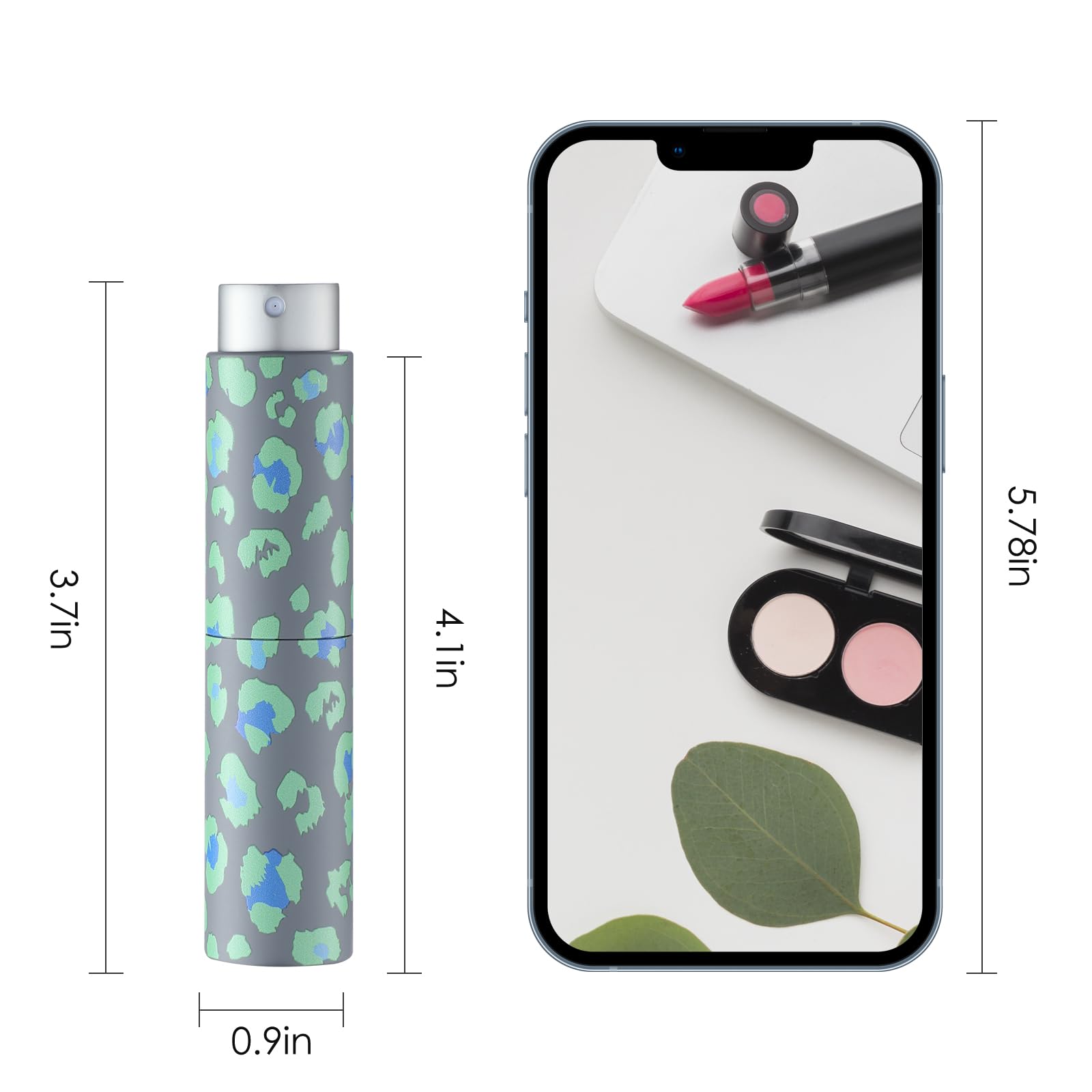 Iron Bill 8Ml Travel Perfume Bottle Refillable (Leopard Print) Mini Portable Atomizer Spray Bottle For Cologne And Perfume (2Pcs