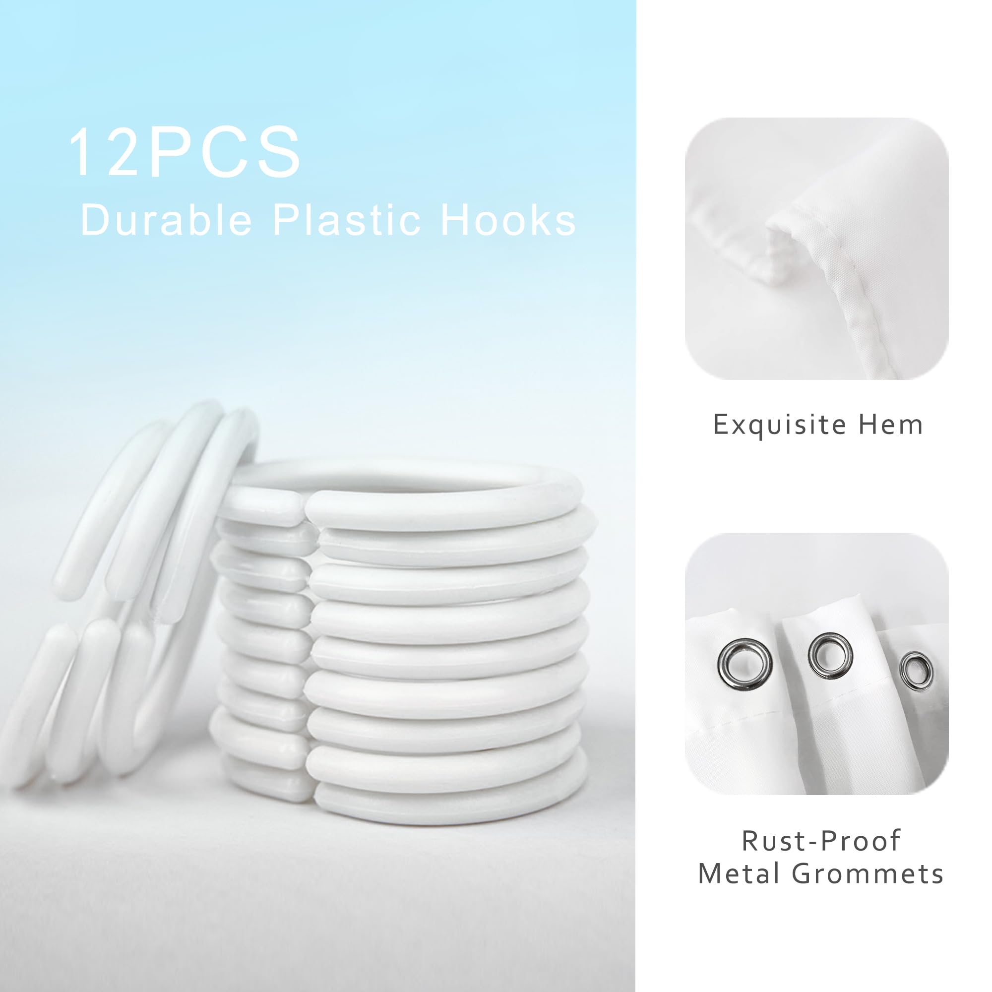 Riyidecor Black Navy Blue Wall Shower Curtain 60Wx72H Inch Abstract Brick Modern 3D Gradient Design Futuristic Cubes Geometric P