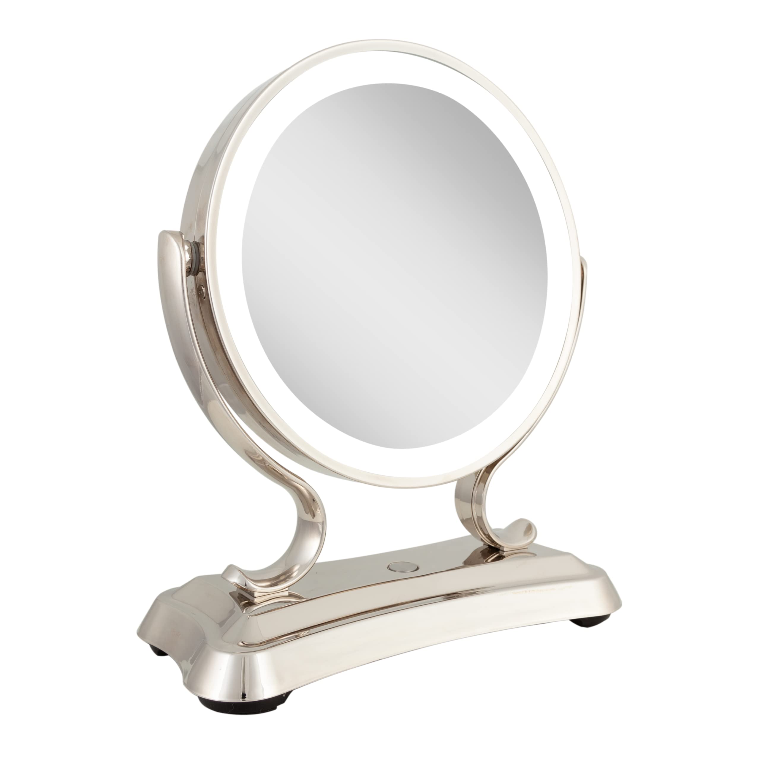 Zadro 12'' Glamour Led Makeup Mirror With Lights And Magnification 5X/1X Touch Control Mirror With Lights For Makeup Desk (Satin