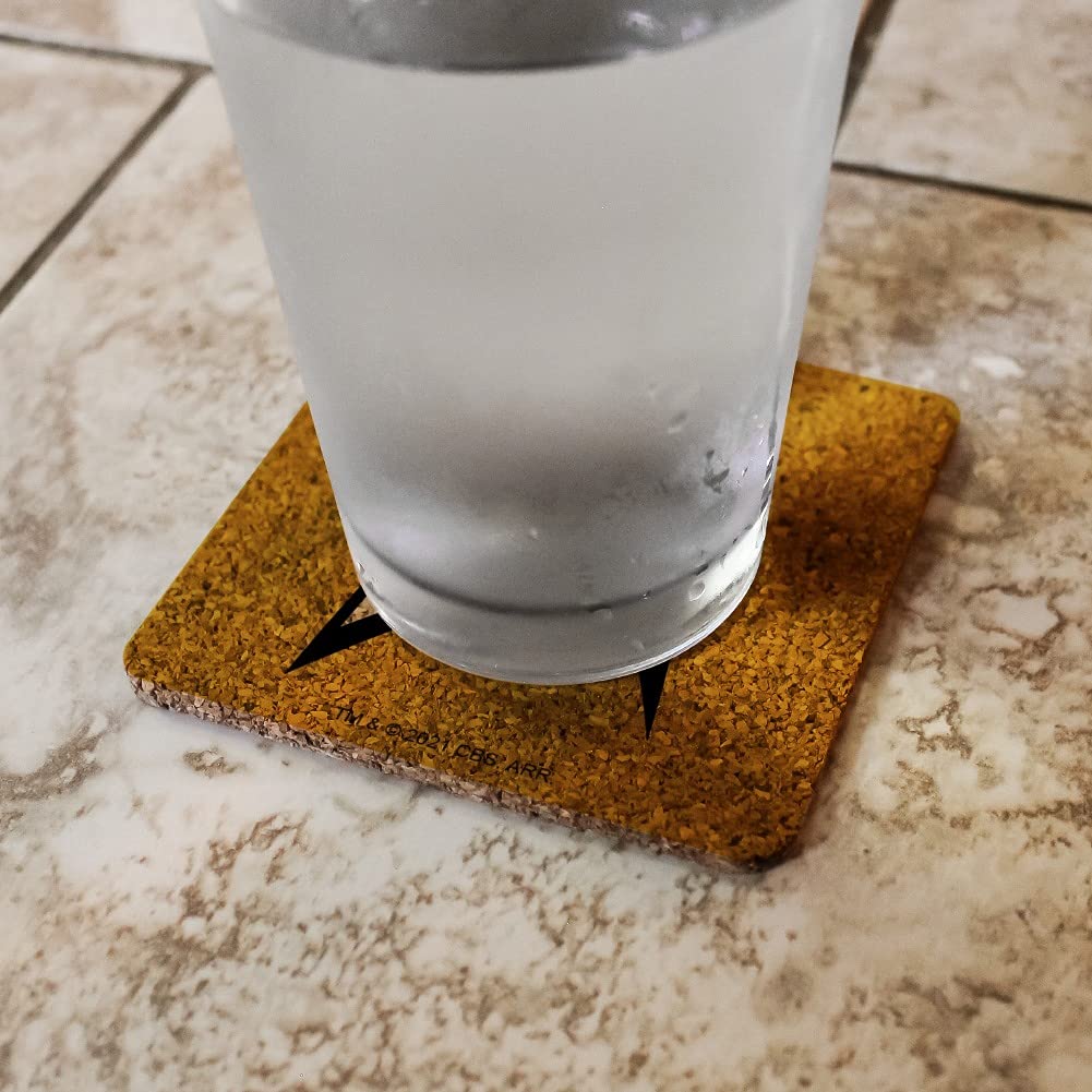 Star Trek Command Shield Low Profile Novelty Cork Coaster Set