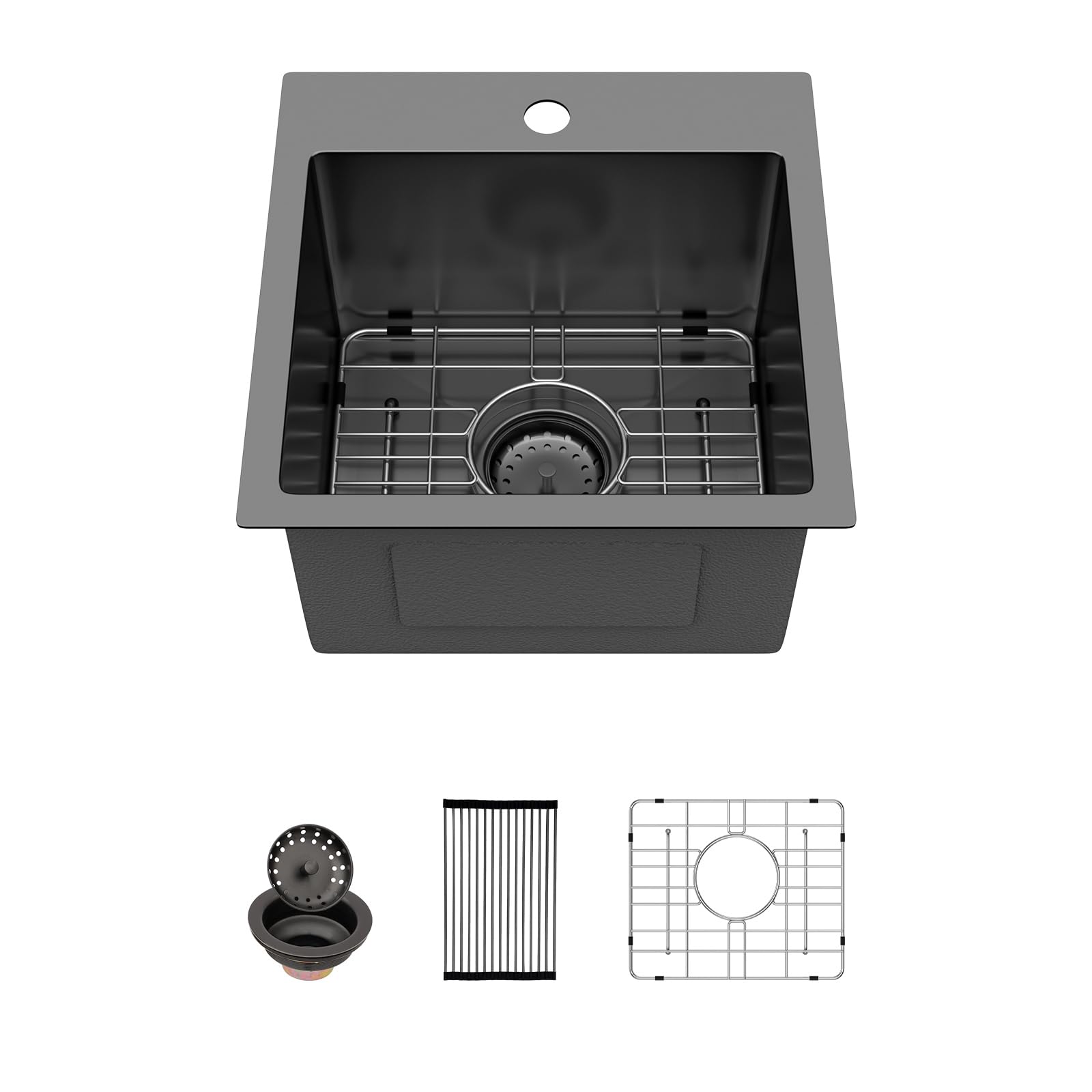 Sarlai 18 Drop Bar Sink Stainless Steel - 18 X 18 Inch Bar Prep Sink Square Topmount Stainless Steel 16 Gauge Deep Single Bowl O