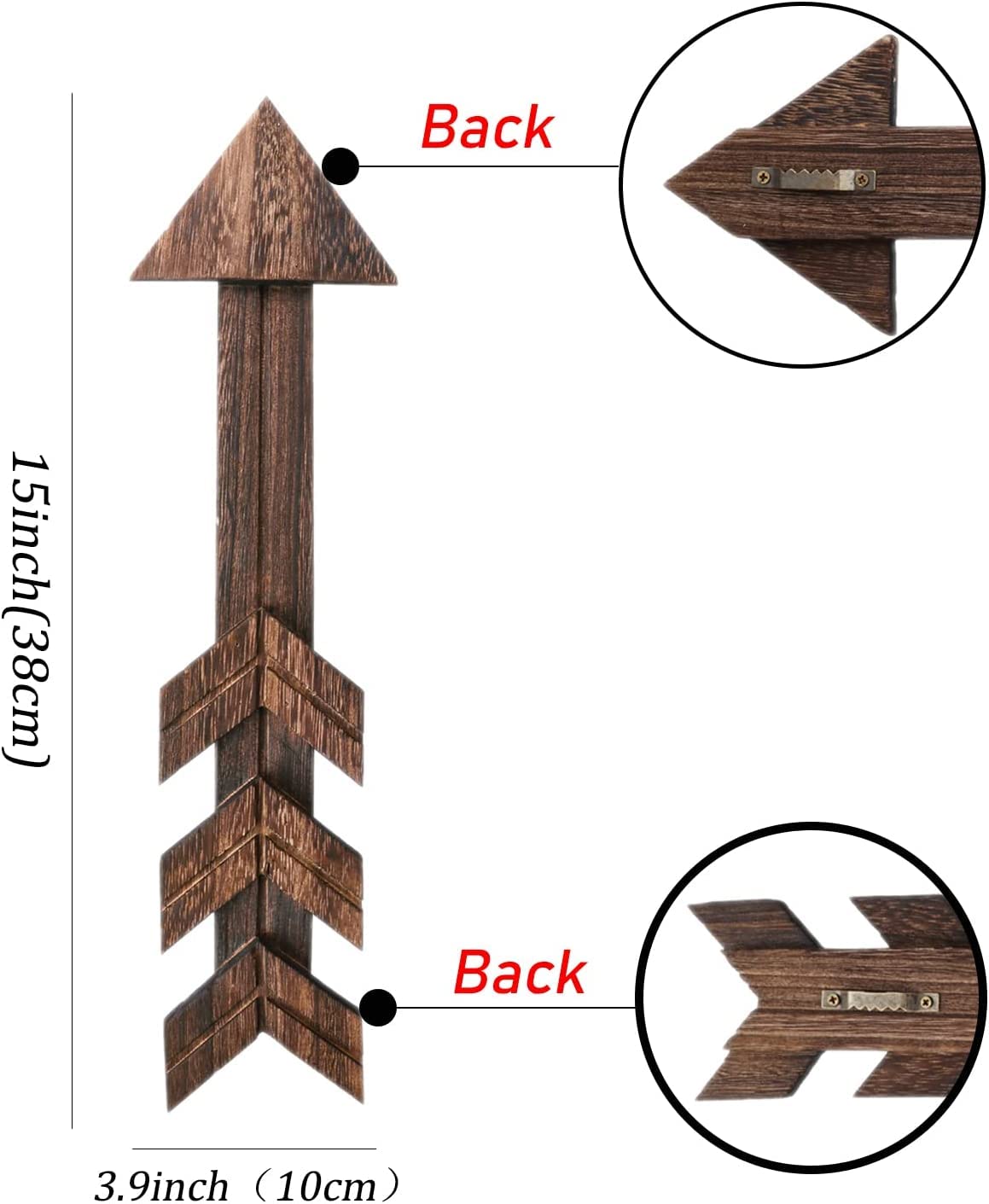 Universal Arts 3 Pcs Wooden Arrow Wall Decor, Arrow Sign For Farmhouse Home Wedding Party Wall Hanging Decoration