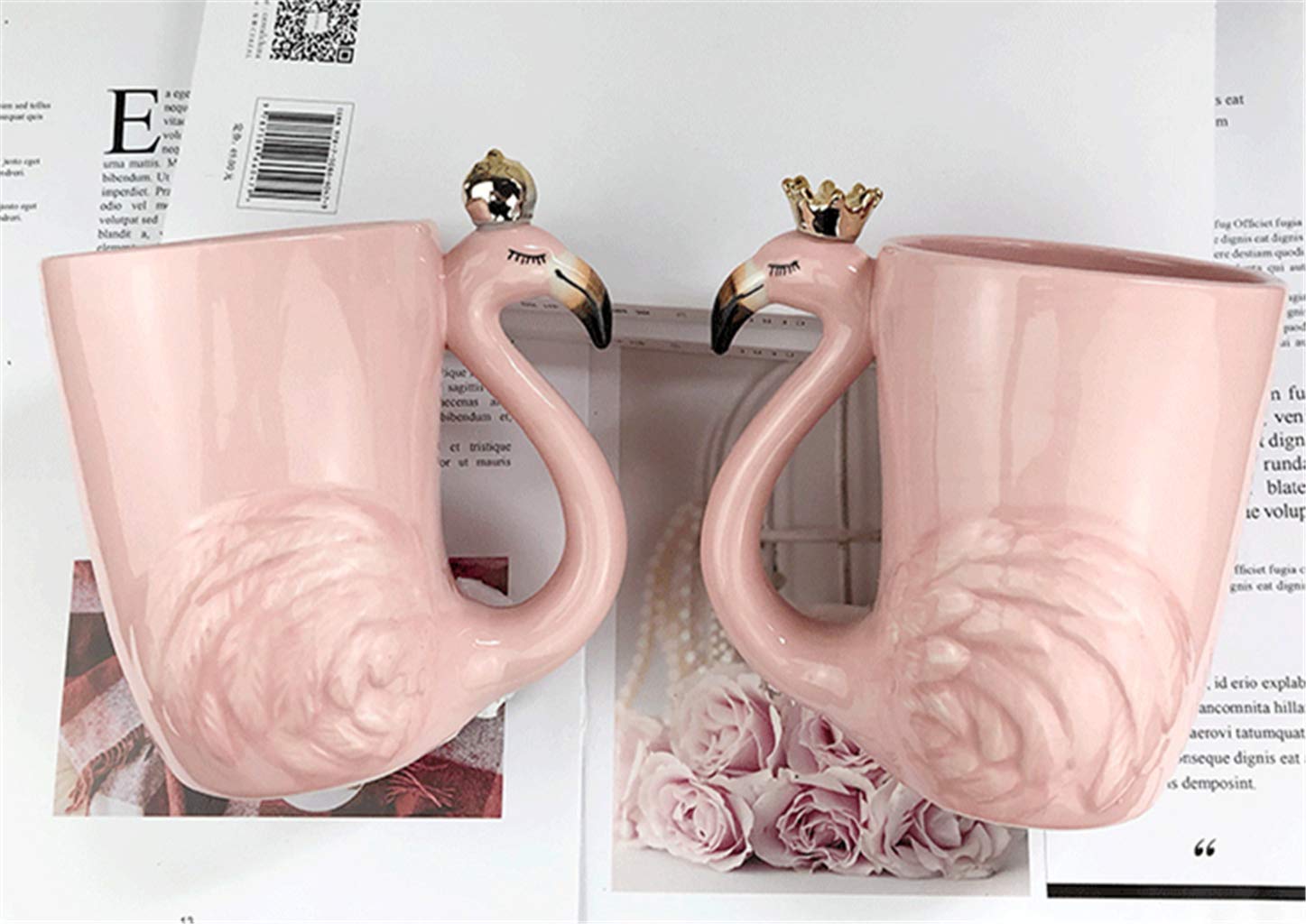 16 Oz Cute Pink Coffee Mug Ceramic Flamingo Gift Unique Mug Mom Day Gift For Women Her Grandma Pretty Mug Funny Coffee Cup Funky
