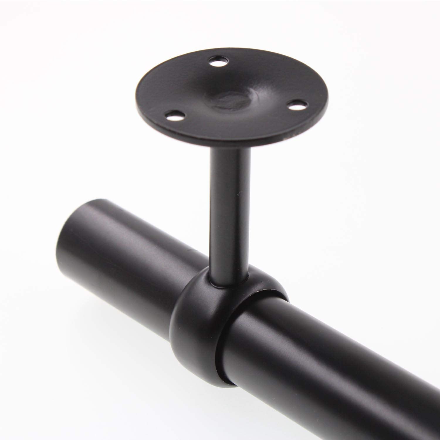 Shower Curtain Rod Holder Ceiling-Mount Brackets,Ulifestar Stainless Steel Closet Rod Holder Pipe Wardrobe Pole Holder Flange So