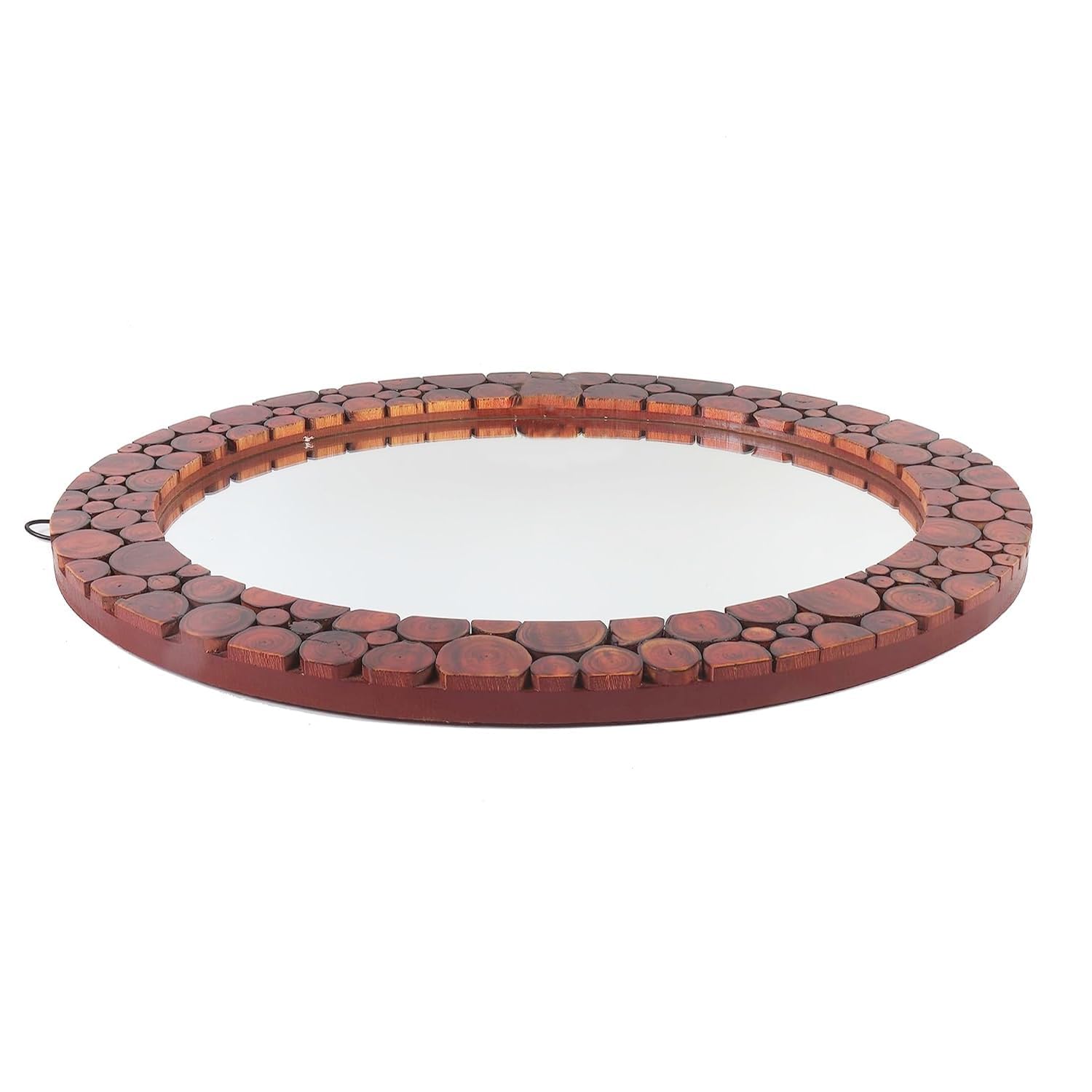 Sra Home Deco Handmade Wooden Antique Frame Round Wall-Mounted Mirror, Mirror For Bedroom, Bathroom, Living Room, Wall Basin, St