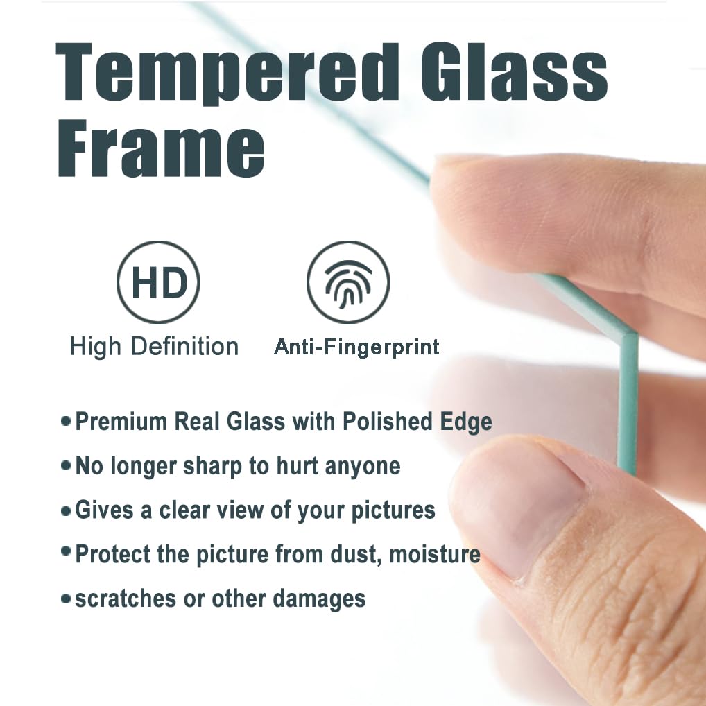 TKYGU 4x6 Picture Frames Set of 4- Rustic Retro Photo Frame with Real Glass Wall Mount and Tabletop Display Family Friends Weddi