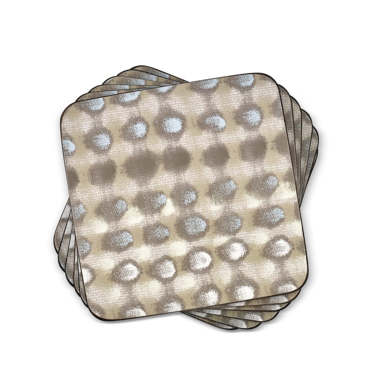 Pimpernel Pure Collection Coasters | Set Of 6 | Cork Backed Board | Heat And Stain Resistant | Drinks Coaster For Tabletop Prote