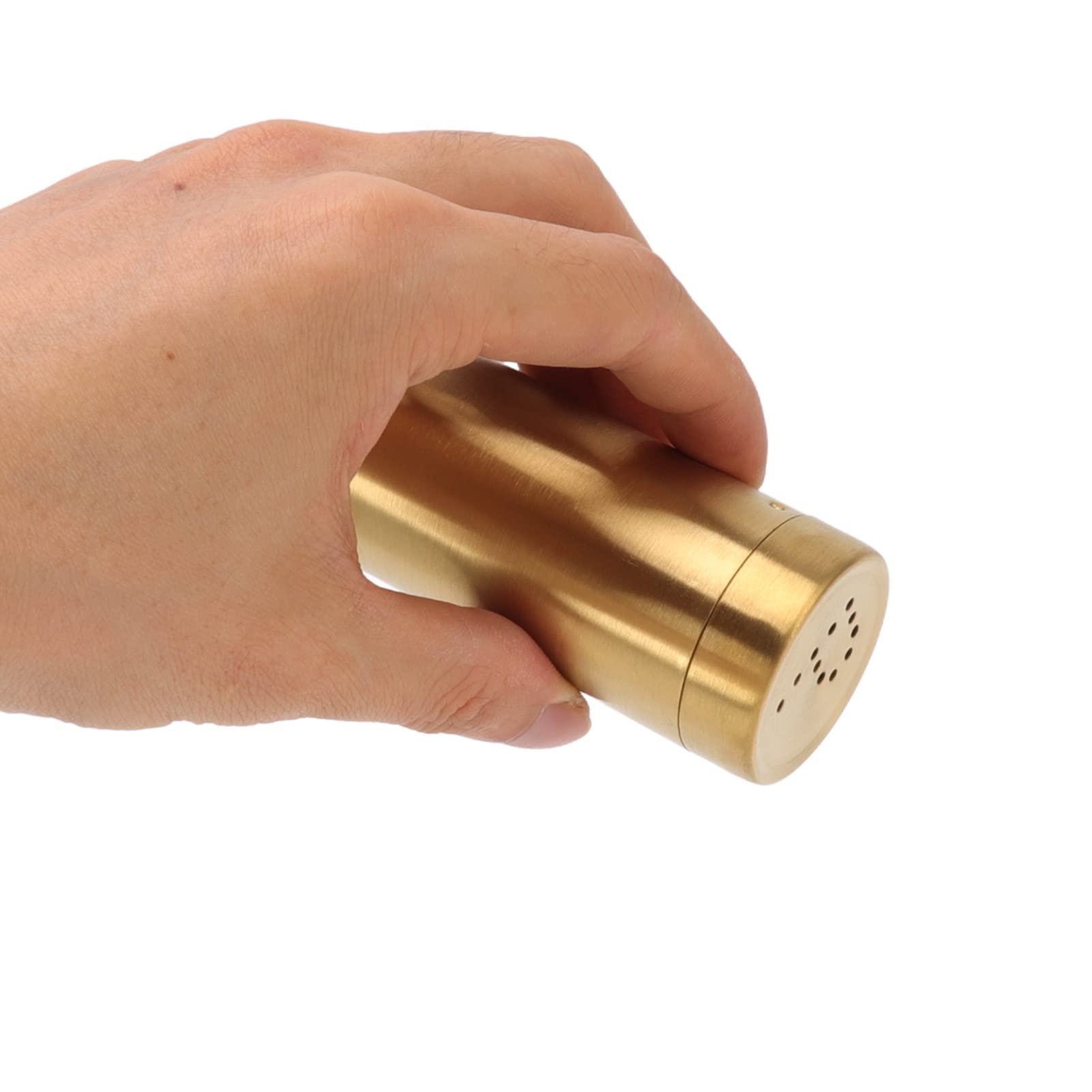 Gold Spice Jar,Dewin 2Pcs Gold Spice Jar Stainless Steel Rustproof Screw Open Top Seasoning Shaker Bottle For Salt Sugar Pepper