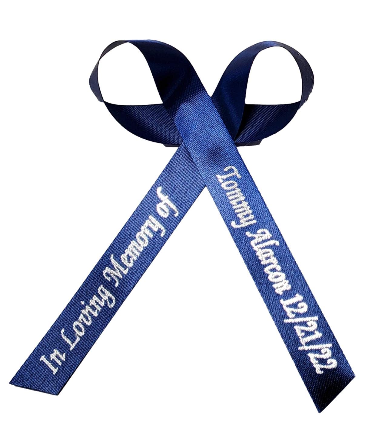 25 Personalized Ribbons Bows For Wedding Bridal Shower Favor Party Anniversary Baby Shower Gender Reveal Memorial Or Funeral (Ro
