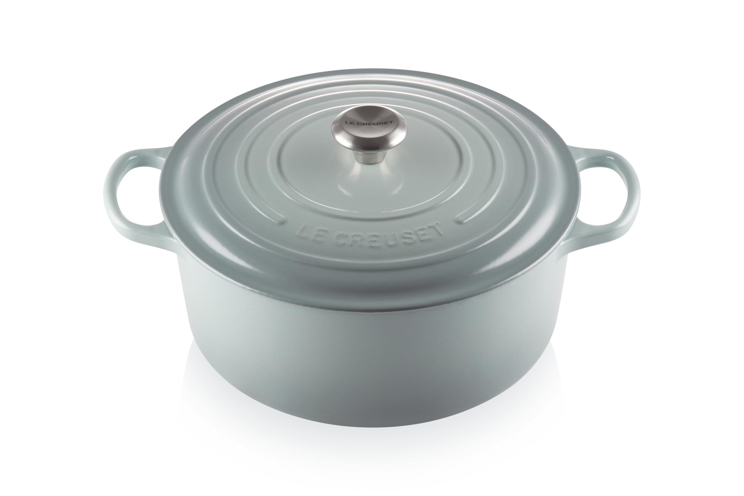 Le Creuset Enameled Cast Iron Signature Round Dutch Oven With Lid, 9 Quart, Sea Salt