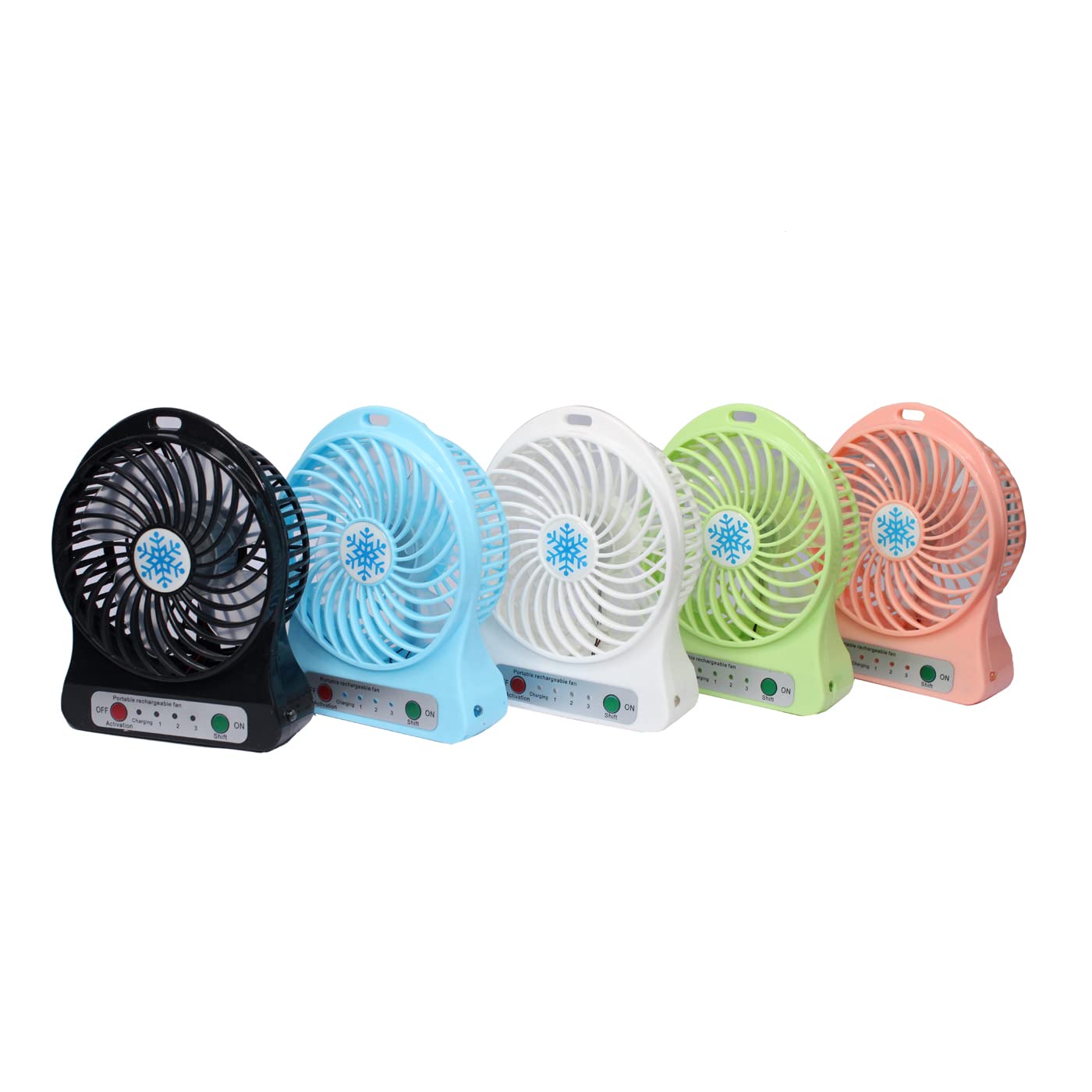 Kavin High Speed Portable Table Fan With Flashing Light, Rechargeable Fan For Home/Kitchen/Office & Travel, Pack Of 1