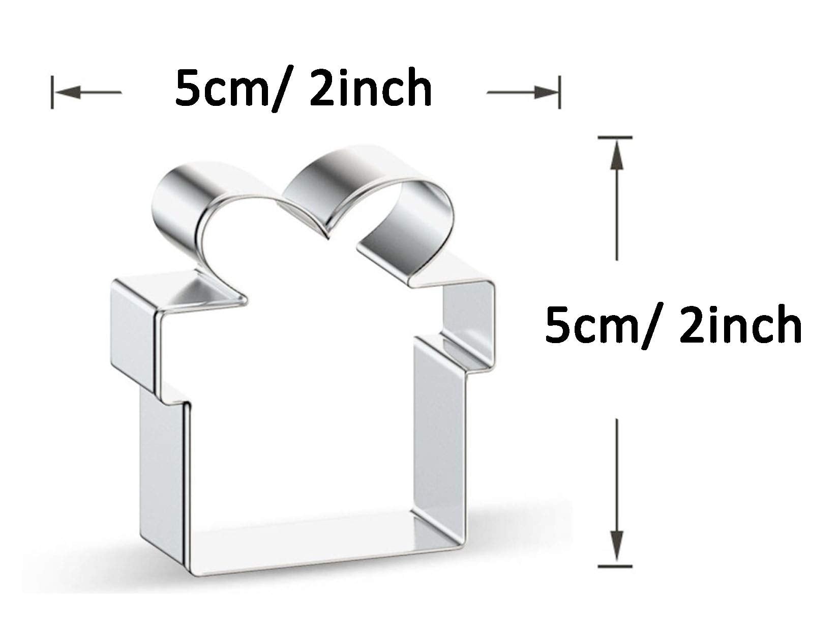 Wjsyshop Mini Christmas Gift Present Box Cookie Cutter - A Small Size