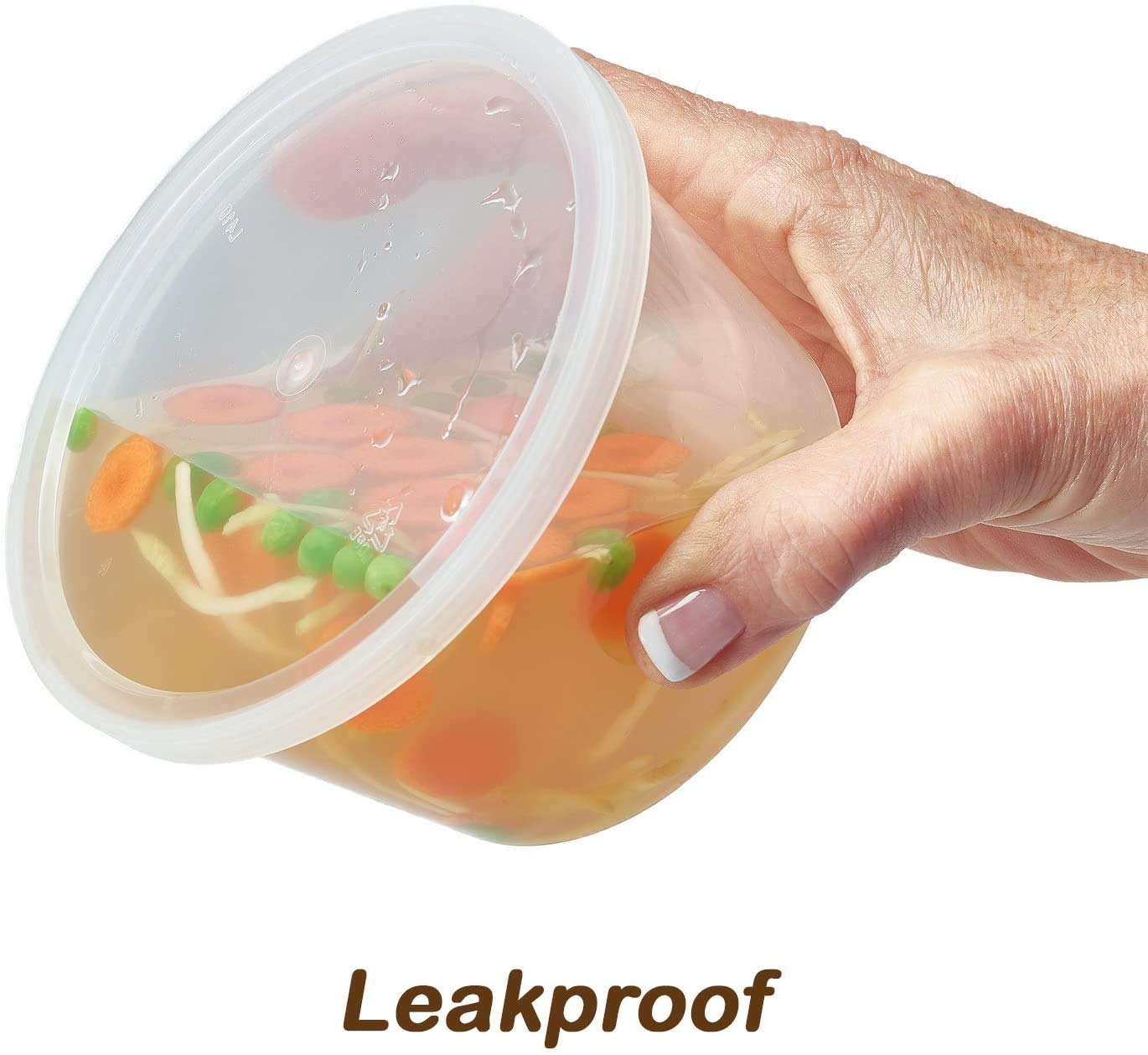 Durahome Deli Containers With Lids For Food Storage Leakproof - 46 Sets Bpa-Free Plastic Microwaveable Clear Food Storage Contai