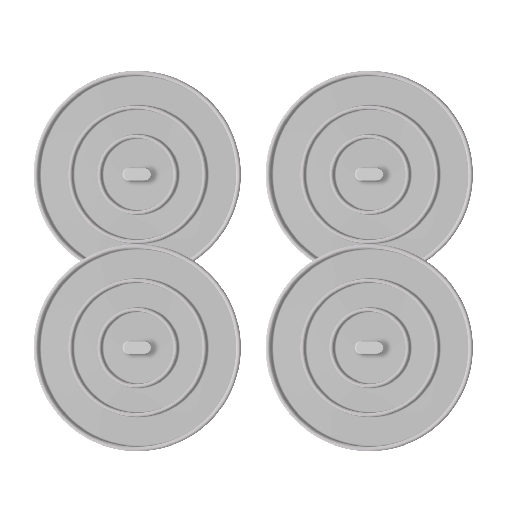Silicone Tub Stopper 4 Packs, Large Bathtub Stopper Drain Plug, Flat Suction Drain Cover For Kitchen, Drain Stopper Bathroom Acc