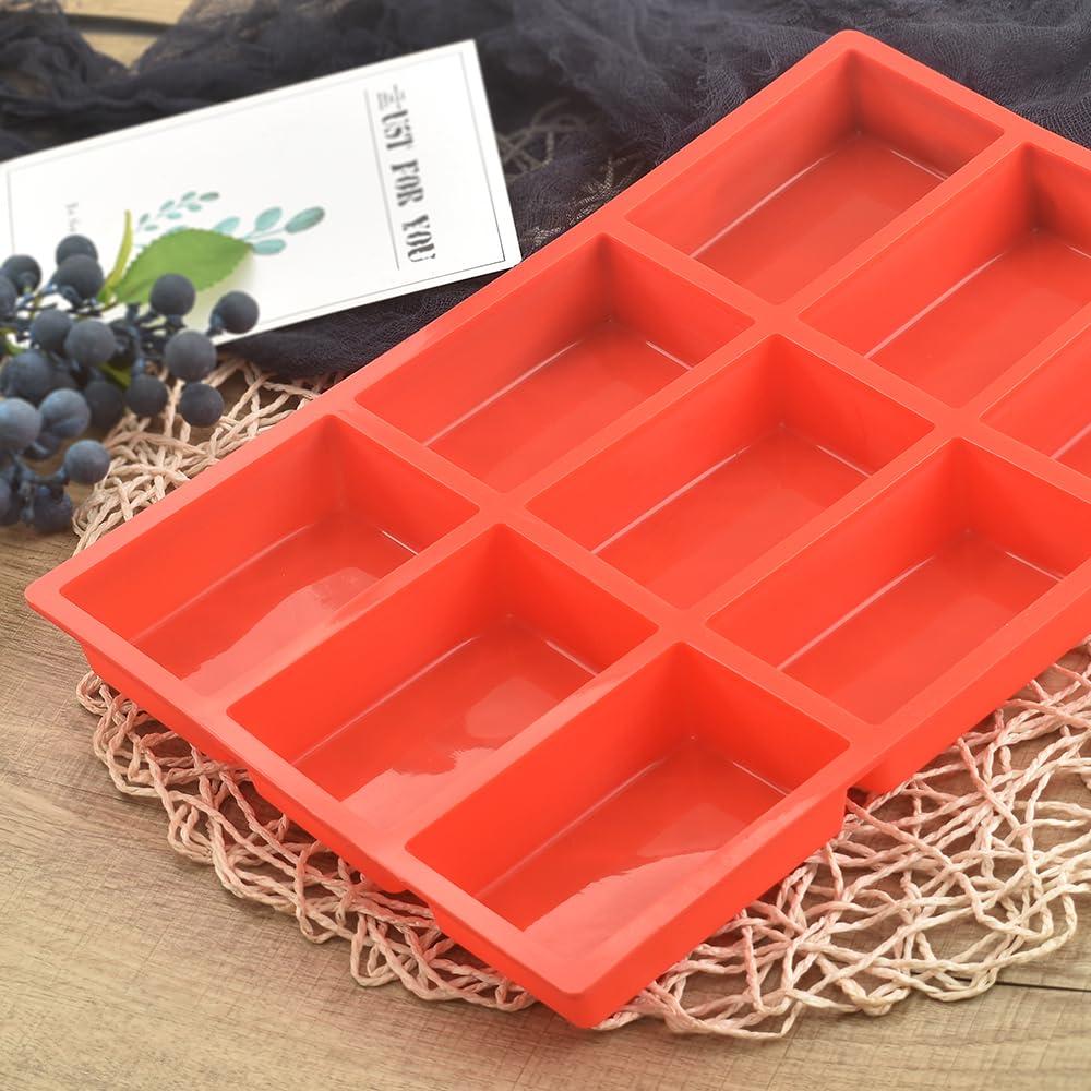 Ionegg Silicone Mini Loaf Pan, Non-Stick Mini Bread Pan, 9 Cavity Silicone Bread Baking Mold, For Mini Loaf Cake, Bread, Meatloa