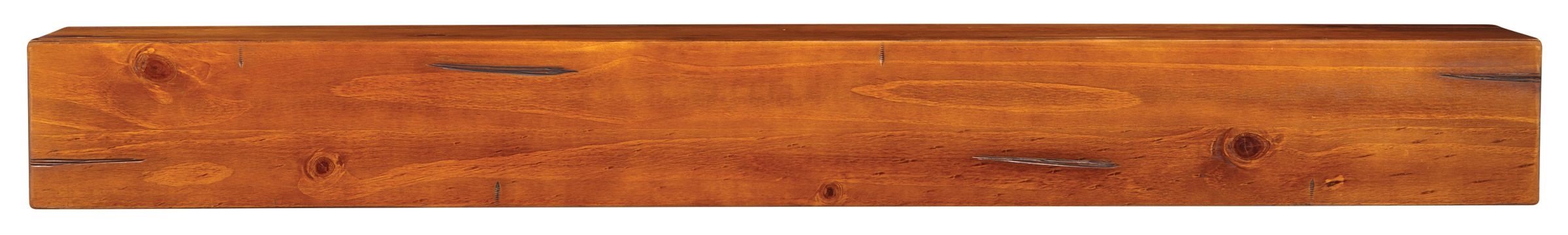 The Lexington 60'' Shelf or Mantel Shelf Medium Rustic Distressed Finish