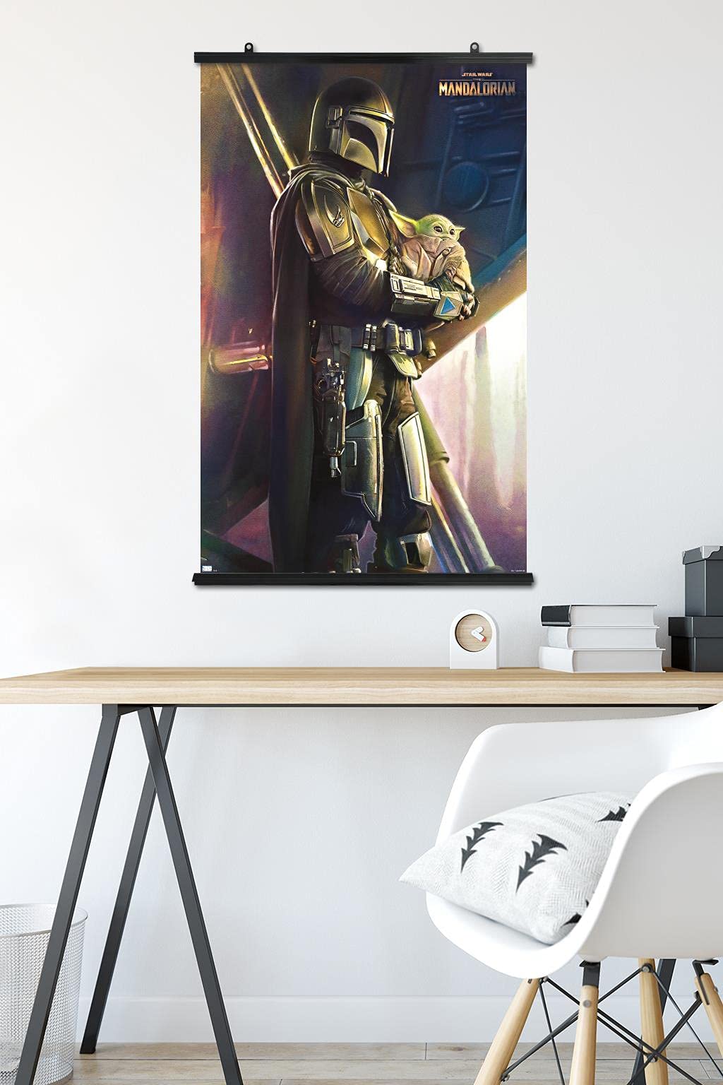 Trends International Star Wars: The Mandalorian - Held Wall Poster, 22.375'' X 34'', Poster & Clip Bundle