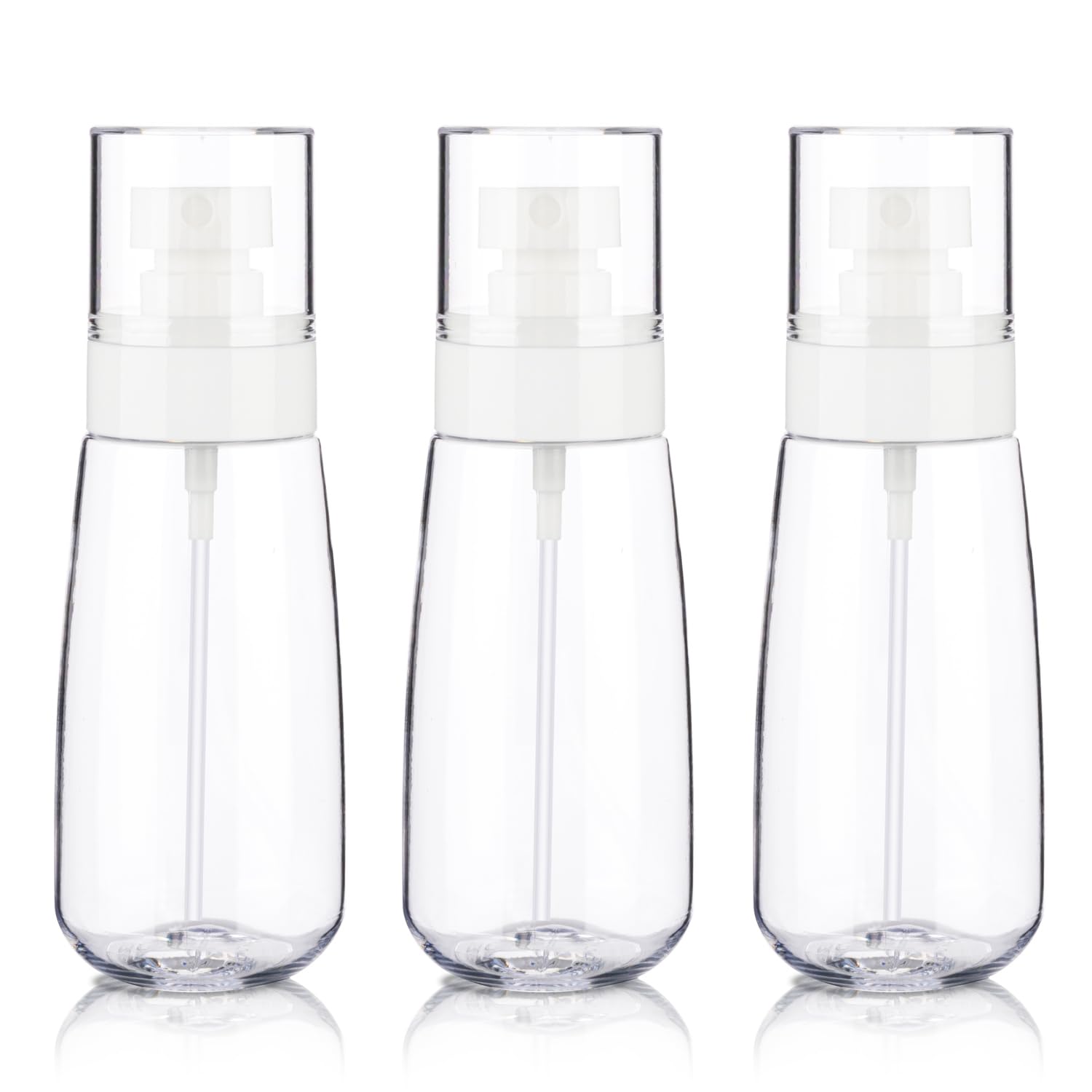 Givitasot 3Pack Small Spray Bottle, 3.4Oz Travel Spray Bottles, Clear Empty Spray Bottles, Refillable Plastic Spray Bottles