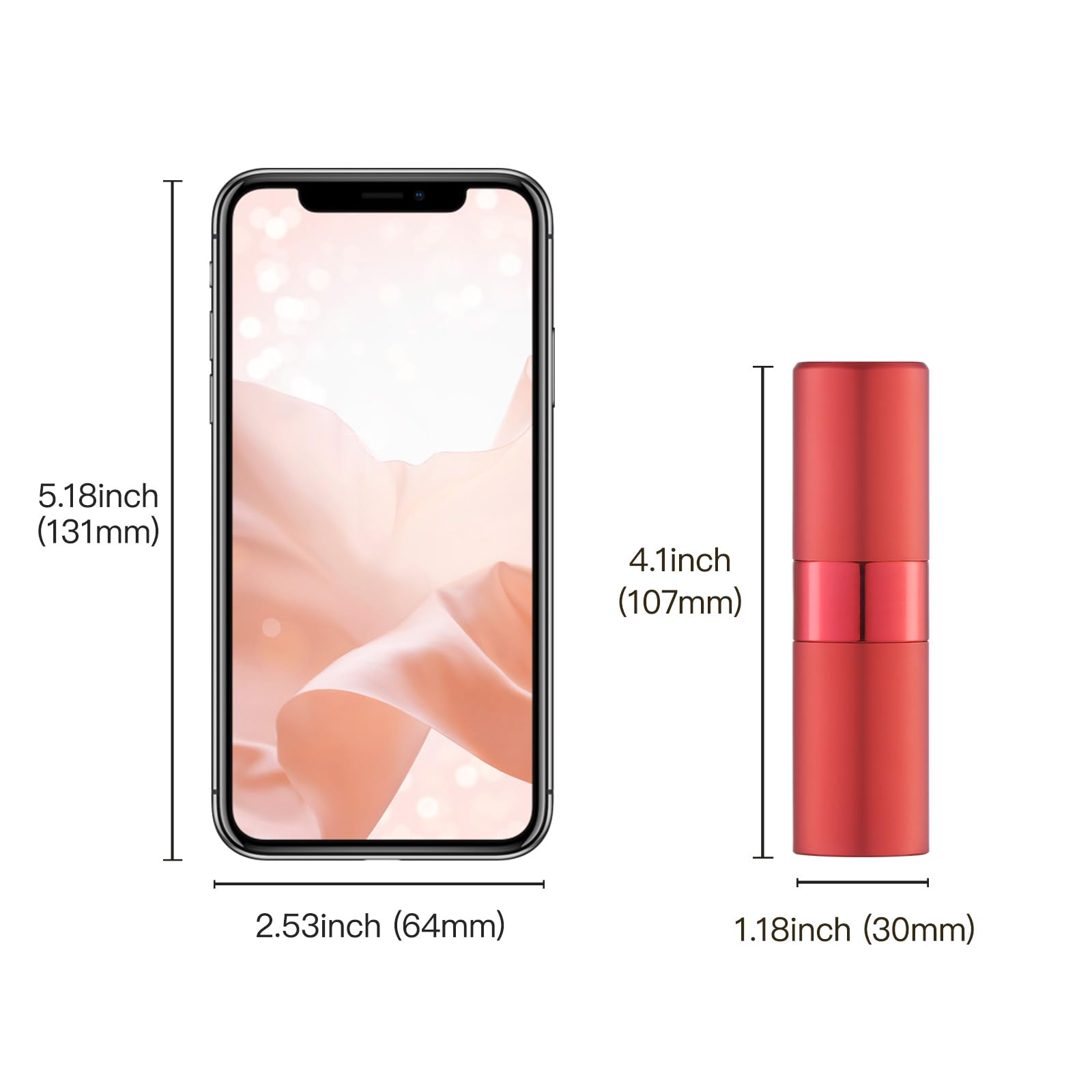 Owlyee 20Ml Perfume Atomizer, 1Pcs Travel Cologne Spray Bottle, Mini Empty Sprayer Dispenser (Red)