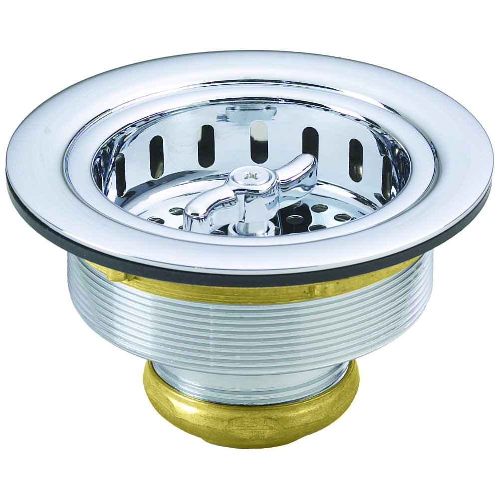 Westbrass D213-26 D213 Kitchen Sink Basket Strainer, 1-Pack, Polished Chrome