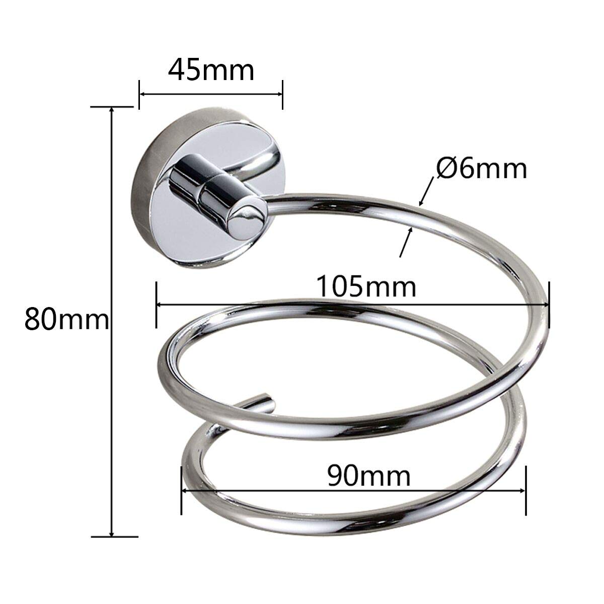 Hair Dryer Holder Hair Dryer Rack Wall Mounted Stainless Steel Shelf Storage For Bathroom Walls