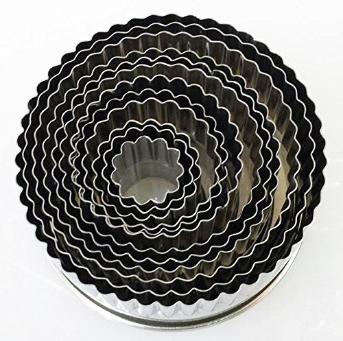 12 Pieces Tall Round Cutter Set (Fluted)