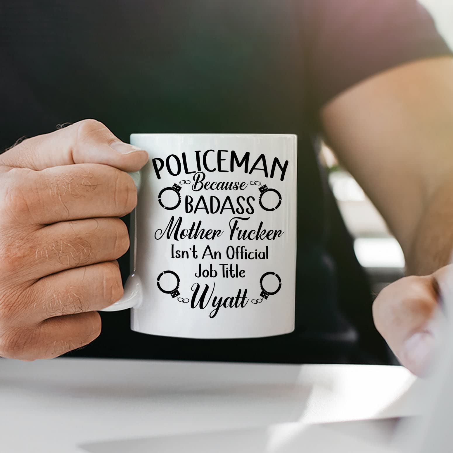 Custom Policeman Mug, Gifts For Police Officer, Policeman Job Title Mug, Police Officer Coffee Mug, Police Mug, Cop Coffee Cup,