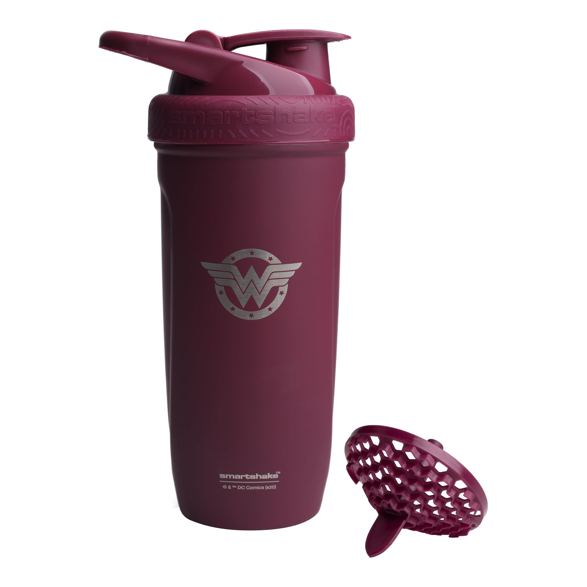 Smartshake DC COMICS Reforce Stainless Steel Protein Shaker Bottle 900 ml | 30 oz - Leakproof Screw-on Lid - BPA Free - Unisex -