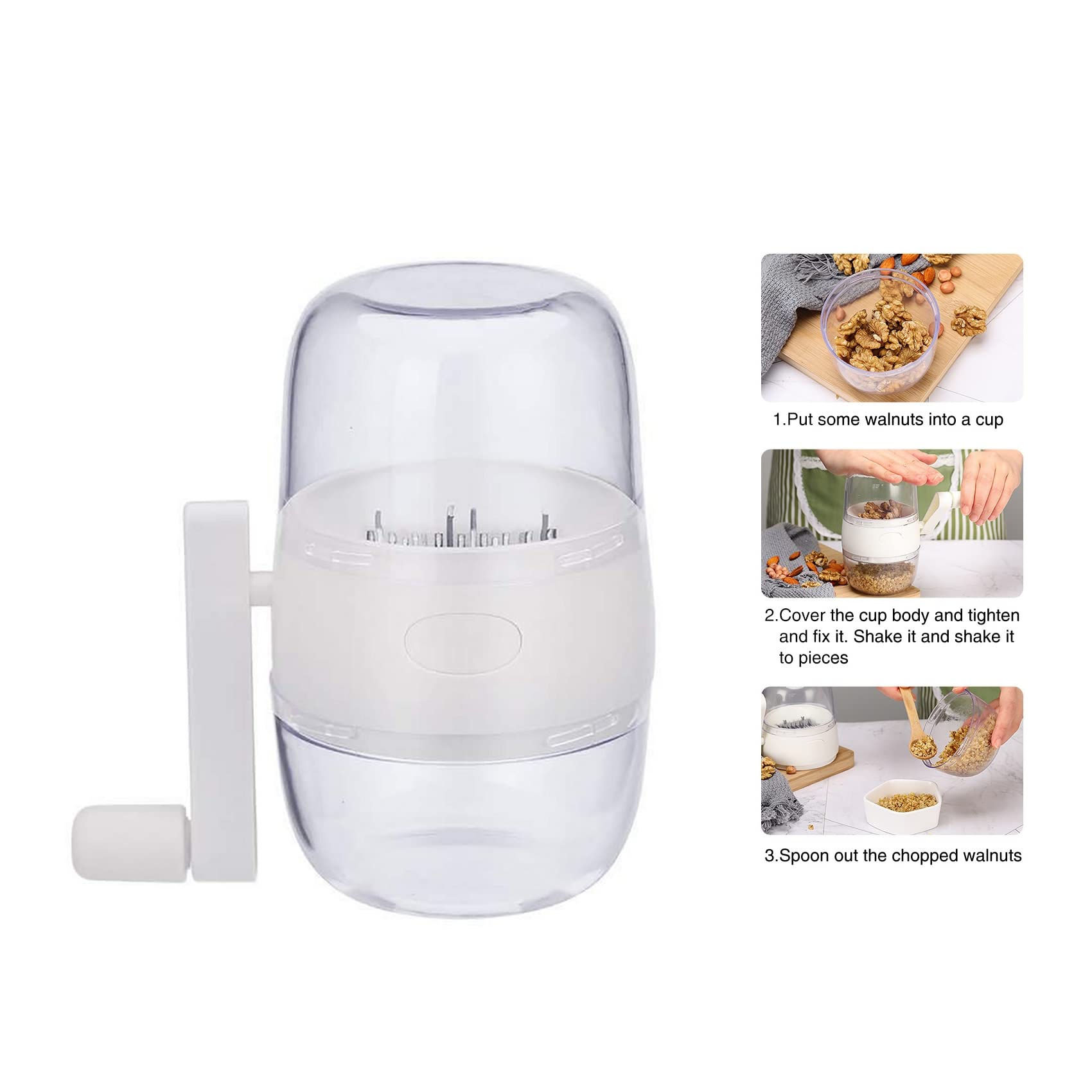 Food Chopper Nut Chopper Grinder Hand Crank For Nuts Walnut Pecans Portable Multichopper Shredder For Making Toppings Manual Min