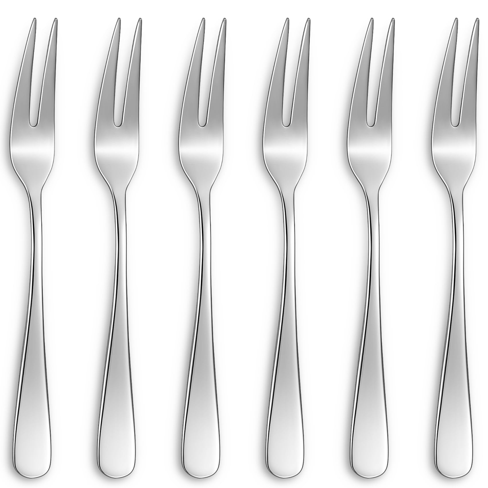 Keawell Premium 6-Piece 5.7'' Louise Fruit Forks, 18/10 Stainless Steel, Dishwasher Safe