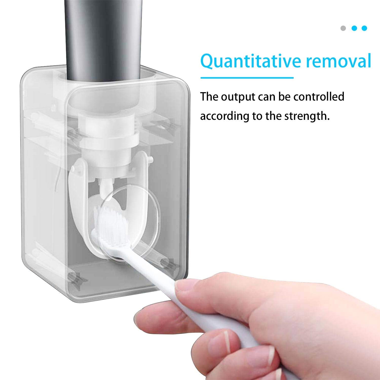 Vicksongs Automatic Toothpaste Dispenser Wall Mounted, Toothpaste Dispenser Countertop,Toothpaste Squeezer For Family & Kids (Bl