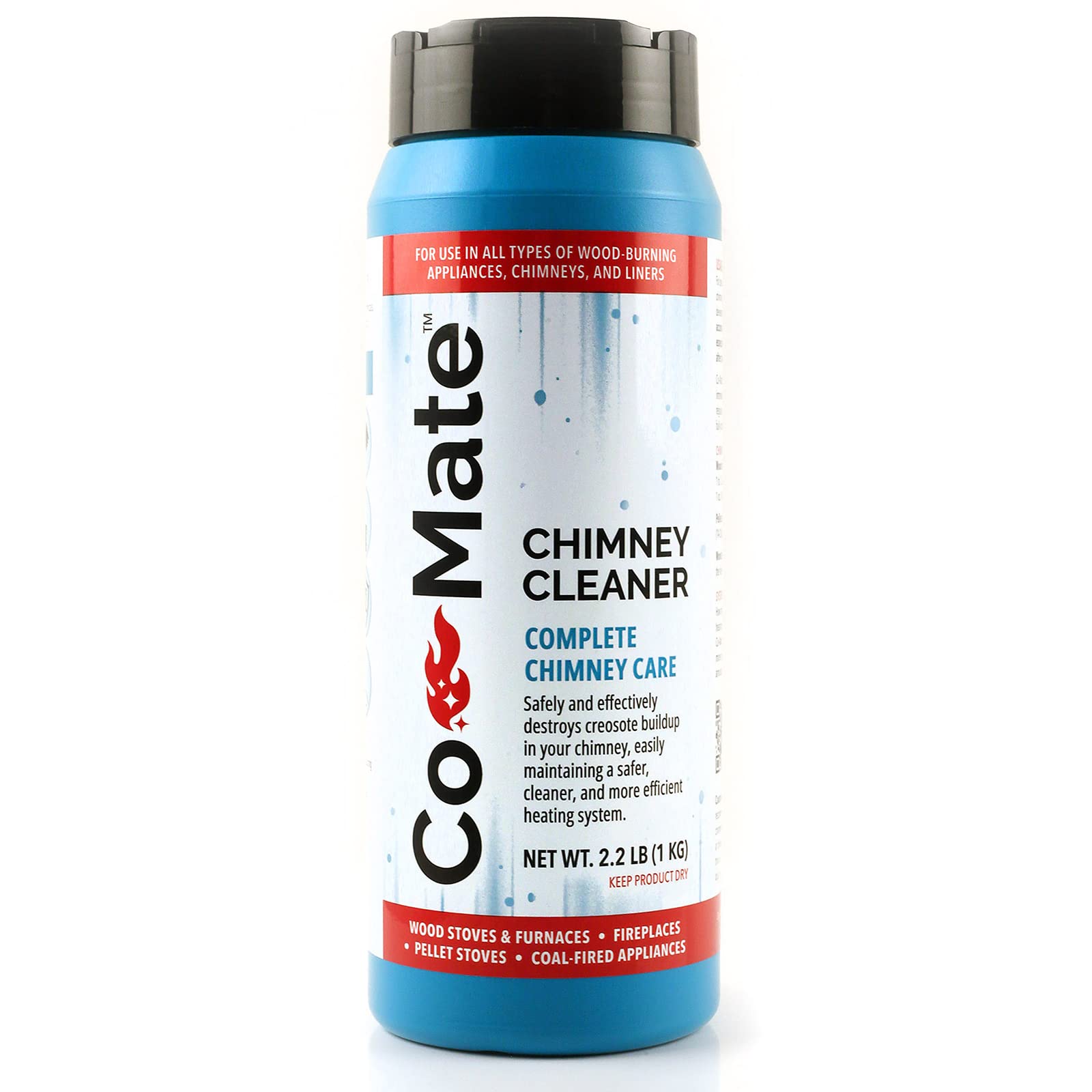 Co-Mate Chimney Cleaner (2.2 Lb.) - Complete Chimney Care, Removes Creosote, Reduces Emissions